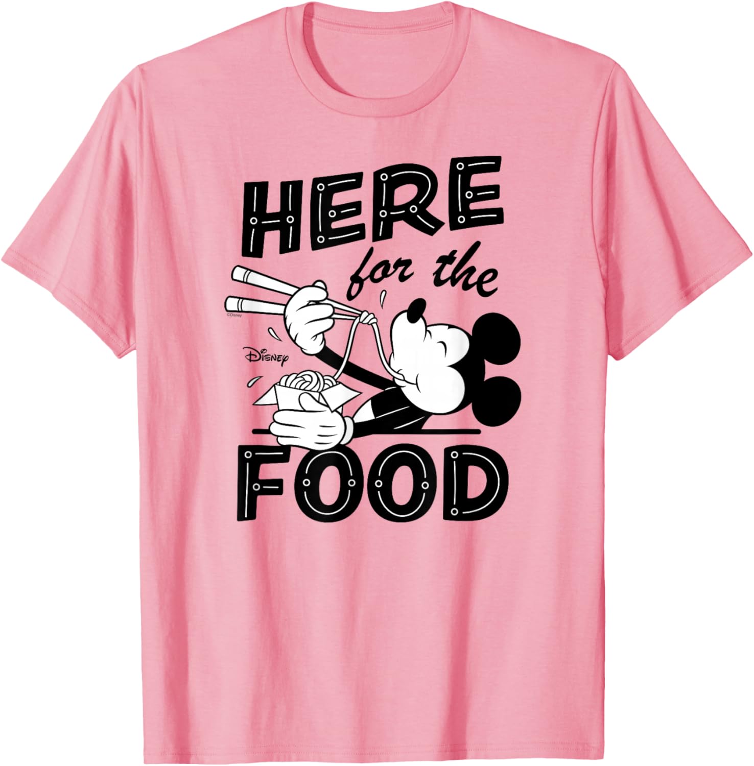 Disney Mickey Here for the Food T-Shirt Fun and Comfortable Apparel - 11