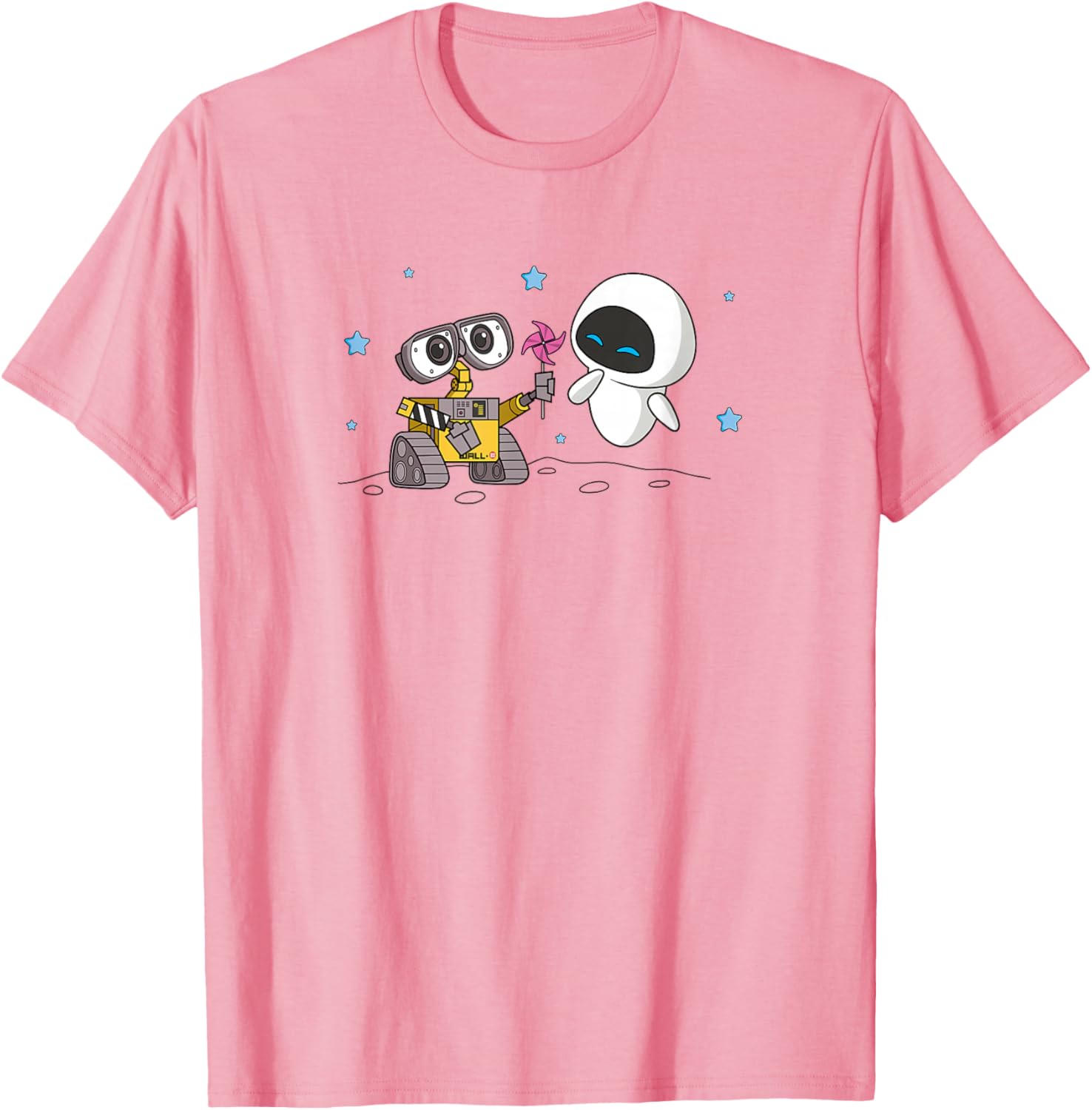 Disney Wall-E and Eve Moonscape Pinwheel T-Shirt for Fans and Collectors - 9
