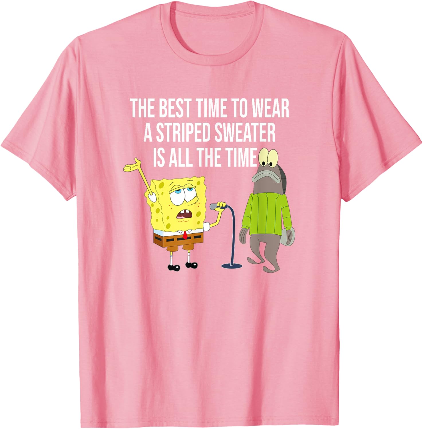 Mademark x SpongeBob SquarePants Striped Sweater T-Shirt for Fun Style - 5