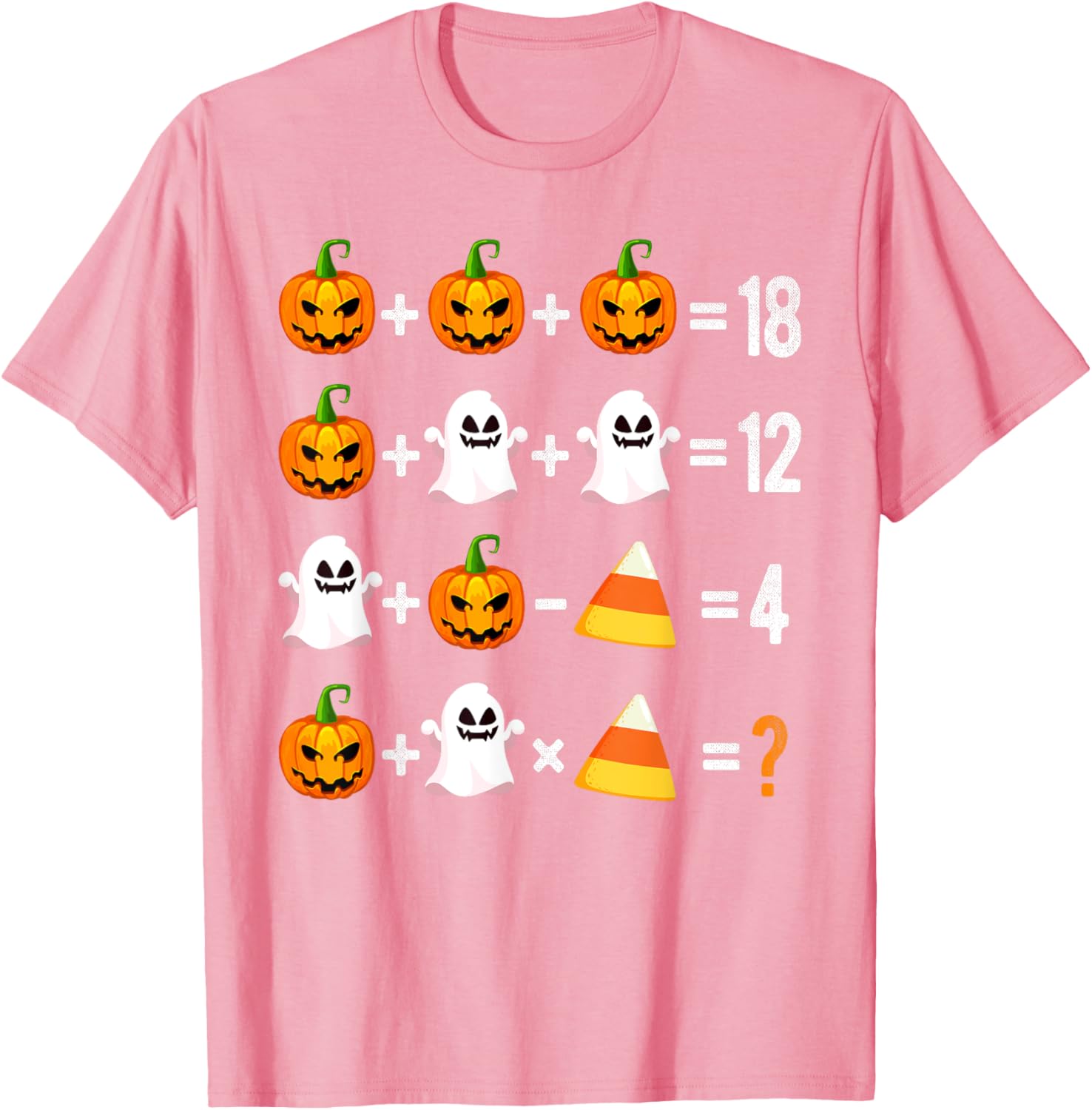 Halloween Order of Operations Math Pumpkin T-Shirt for Teachers - 22