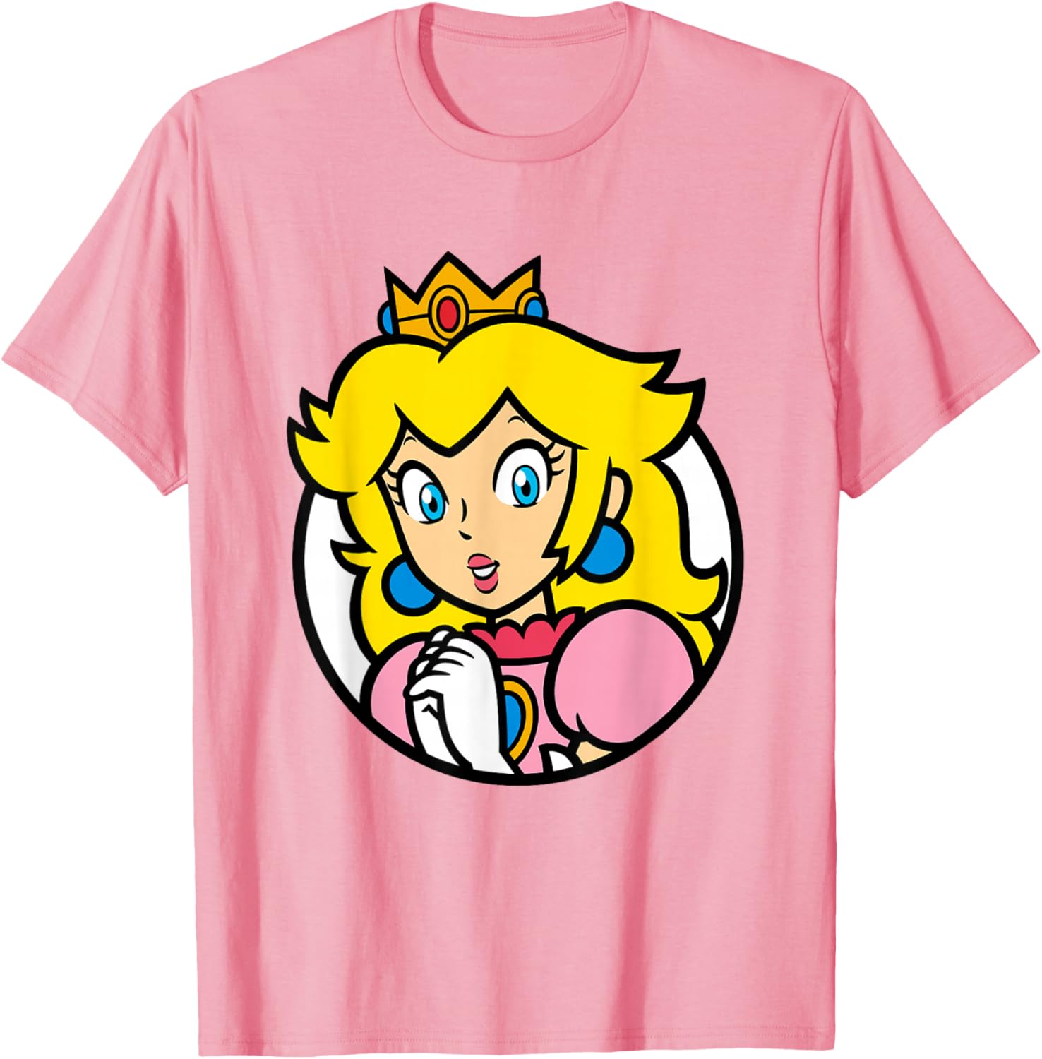 Super Mario Bros Princess Peach Portrait T-Shirt for Fans and Gamers - 5