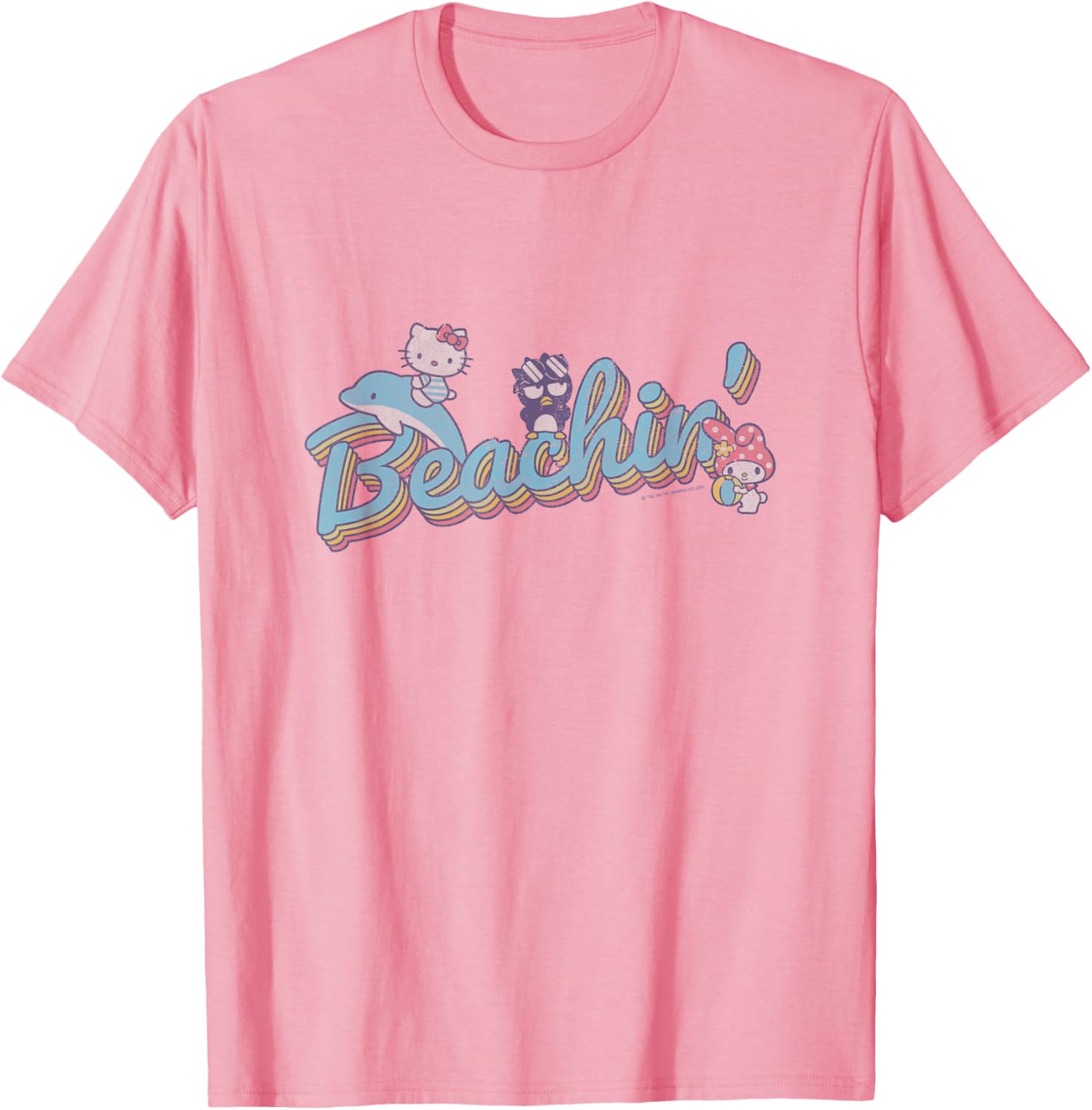 Hello Kitty My Melody Badtz-Maru Summer Vibes T-Shirt for Fun Beach Days - 12