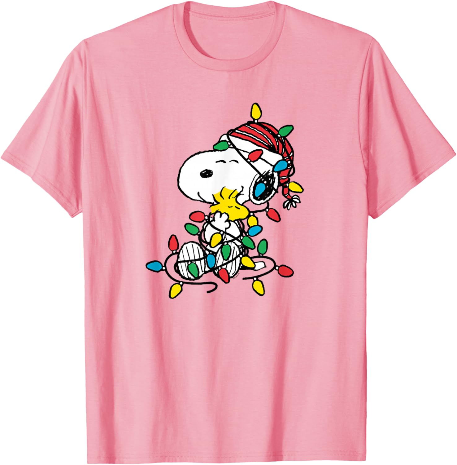 Peanuts Snoopy Woodstock Christmas Lights T-Shirt for Holiday Cheer - 2