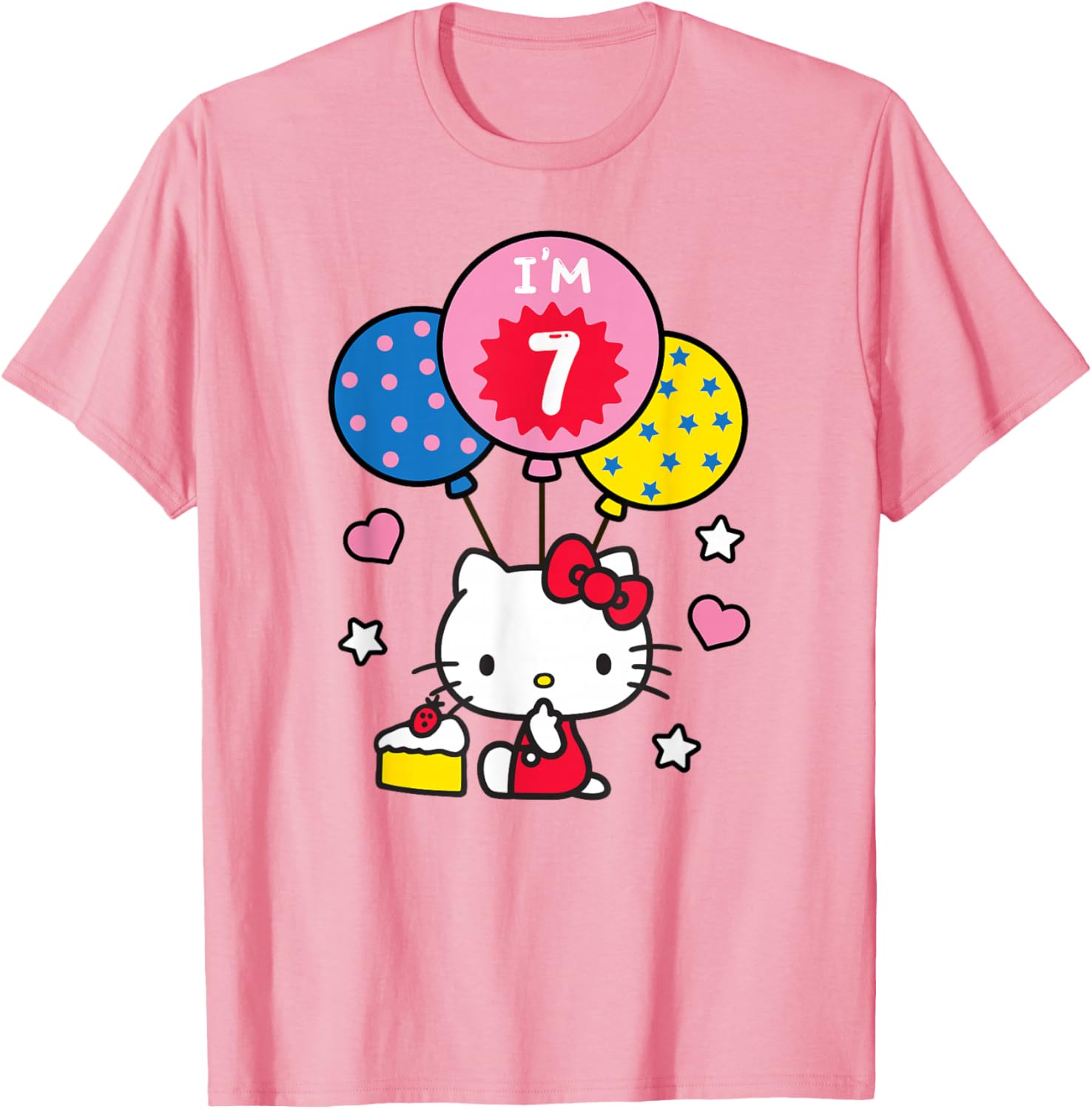 Hello Kitty I'm 7 Birthday T-Shirt Cute Kids' Apparel for Celebrations - 6