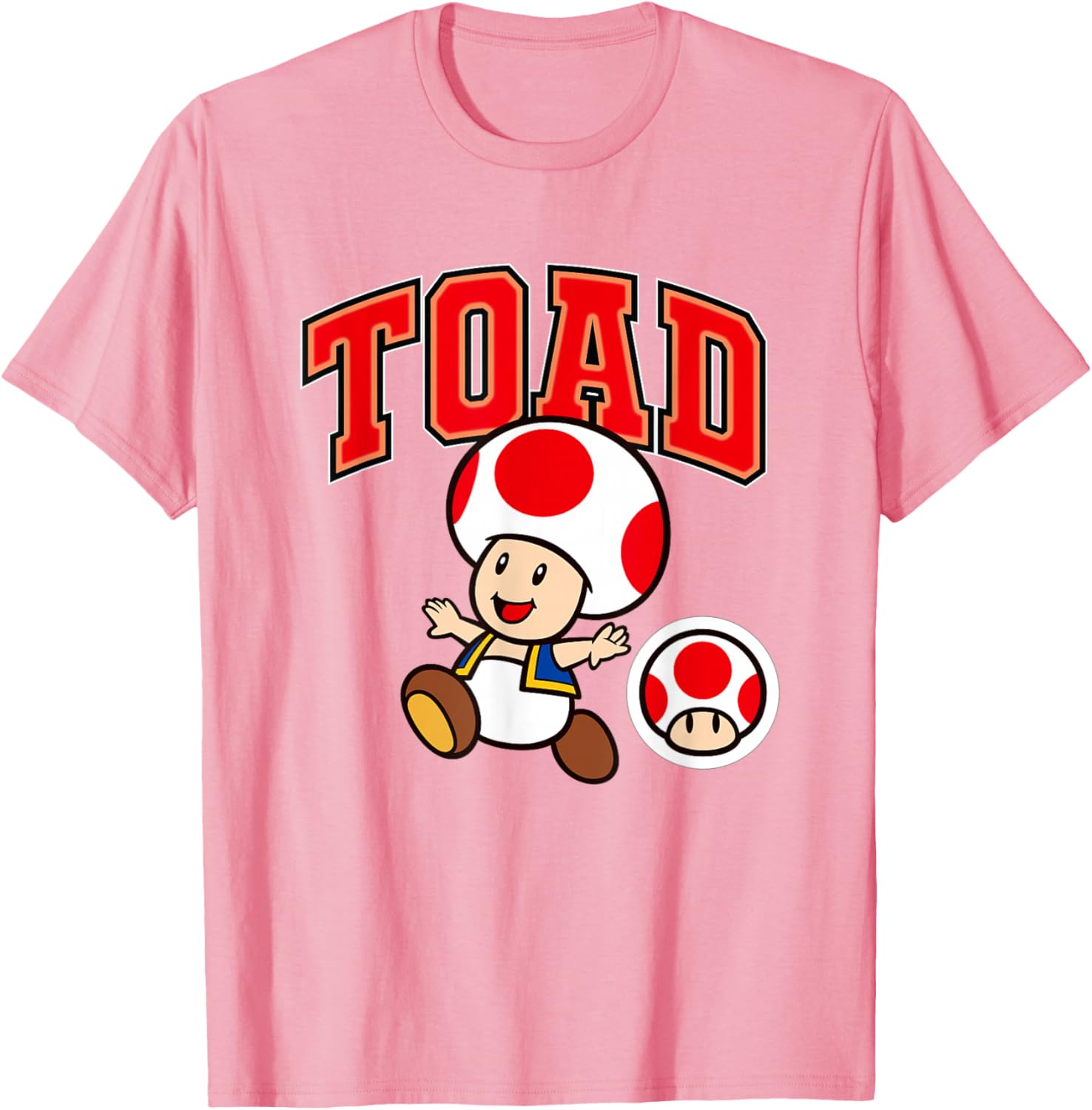 Super Mario Toad Collegiate Style T-Shirt for Fun Gaming Fashion - 12