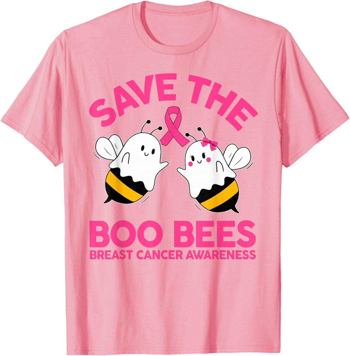 Save The Boobees Breast Cancer Halloween T-Shirt for Women - 26