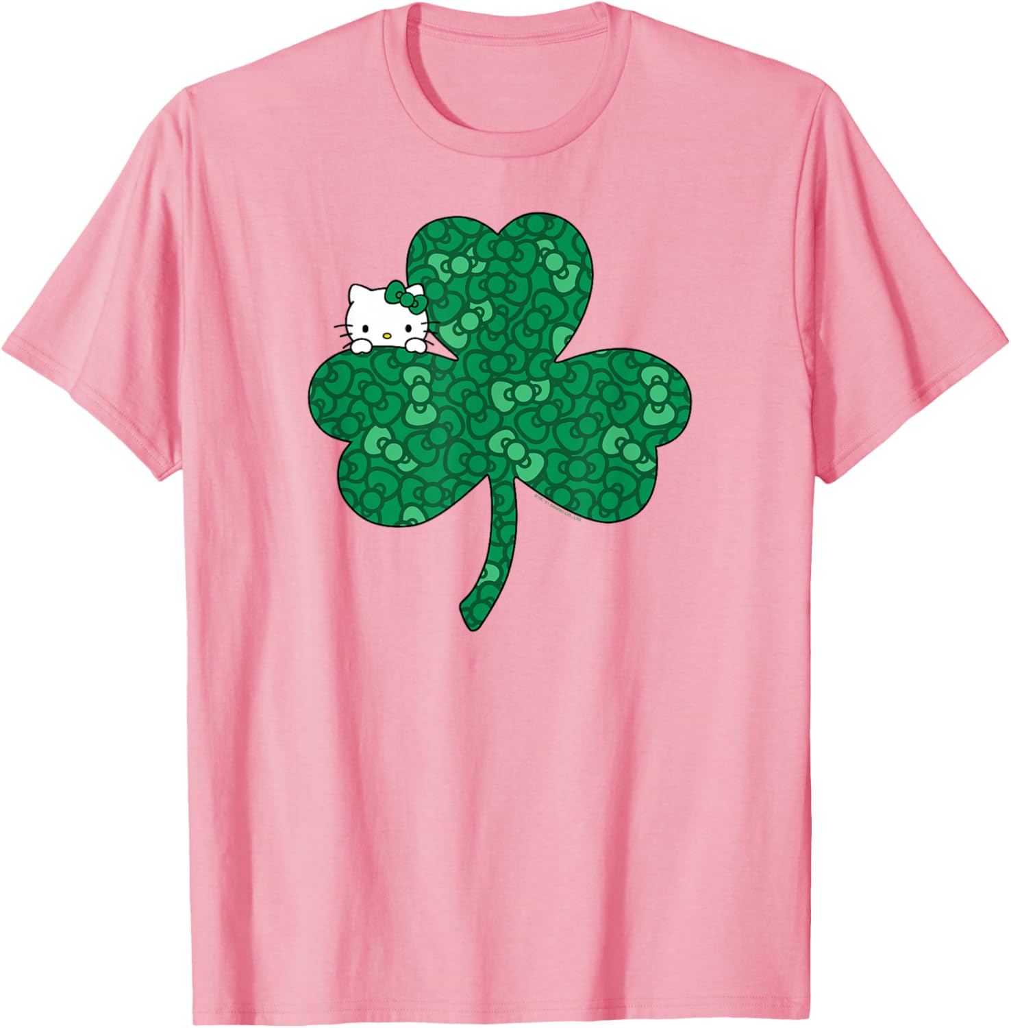 Hello Kitty Saint Patrick's Day Clover and Bows T-Shirt for Kids - 1