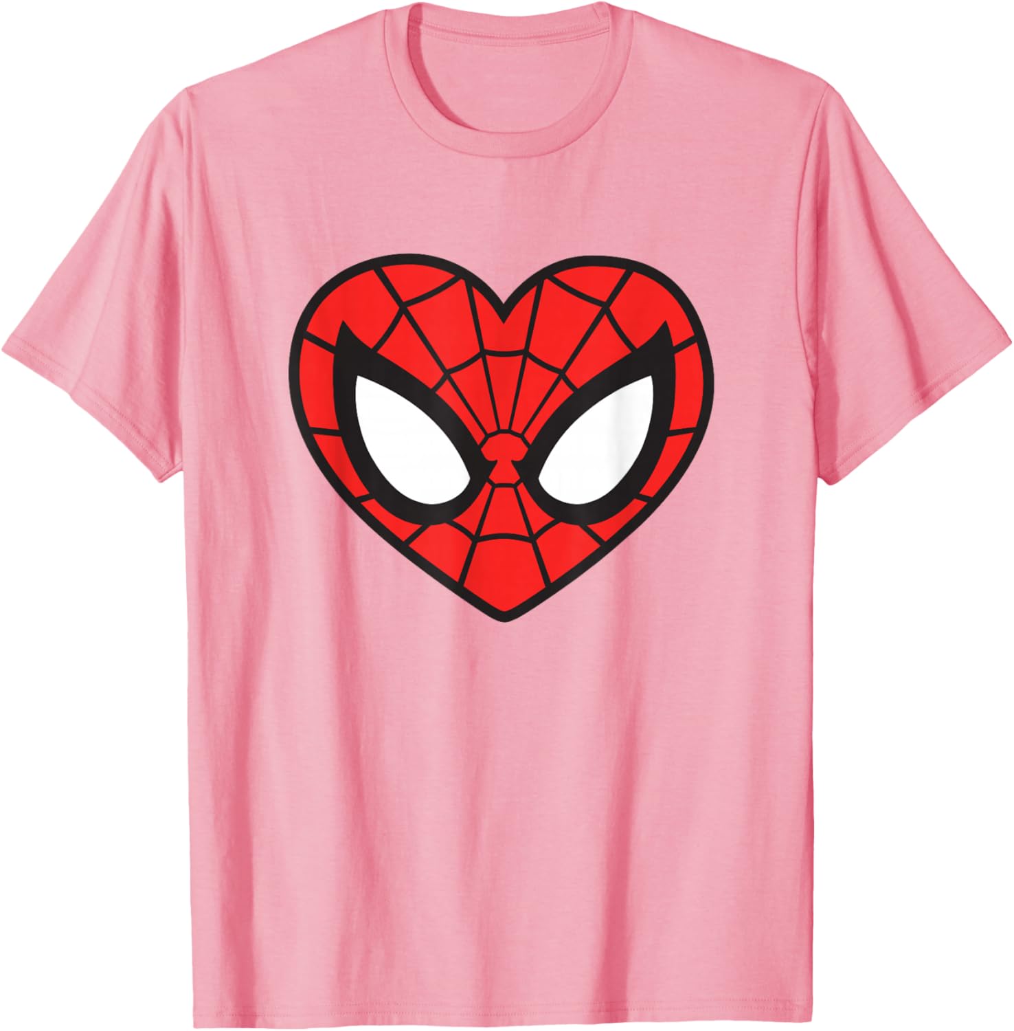 Marvel Spider-Man Heart Mask Logo T-Shirt Stylish Graphic Tee for Fans - 7