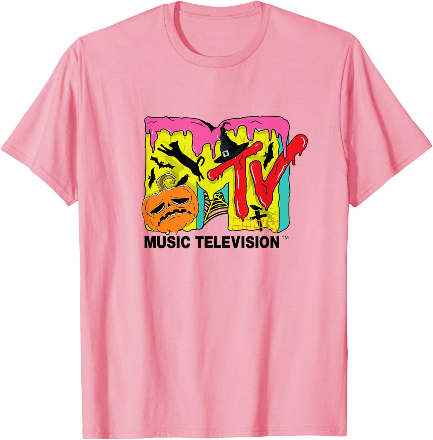 Mademark x MTV Halloween T-Shirt with Pumpkin and Cats Design - 4