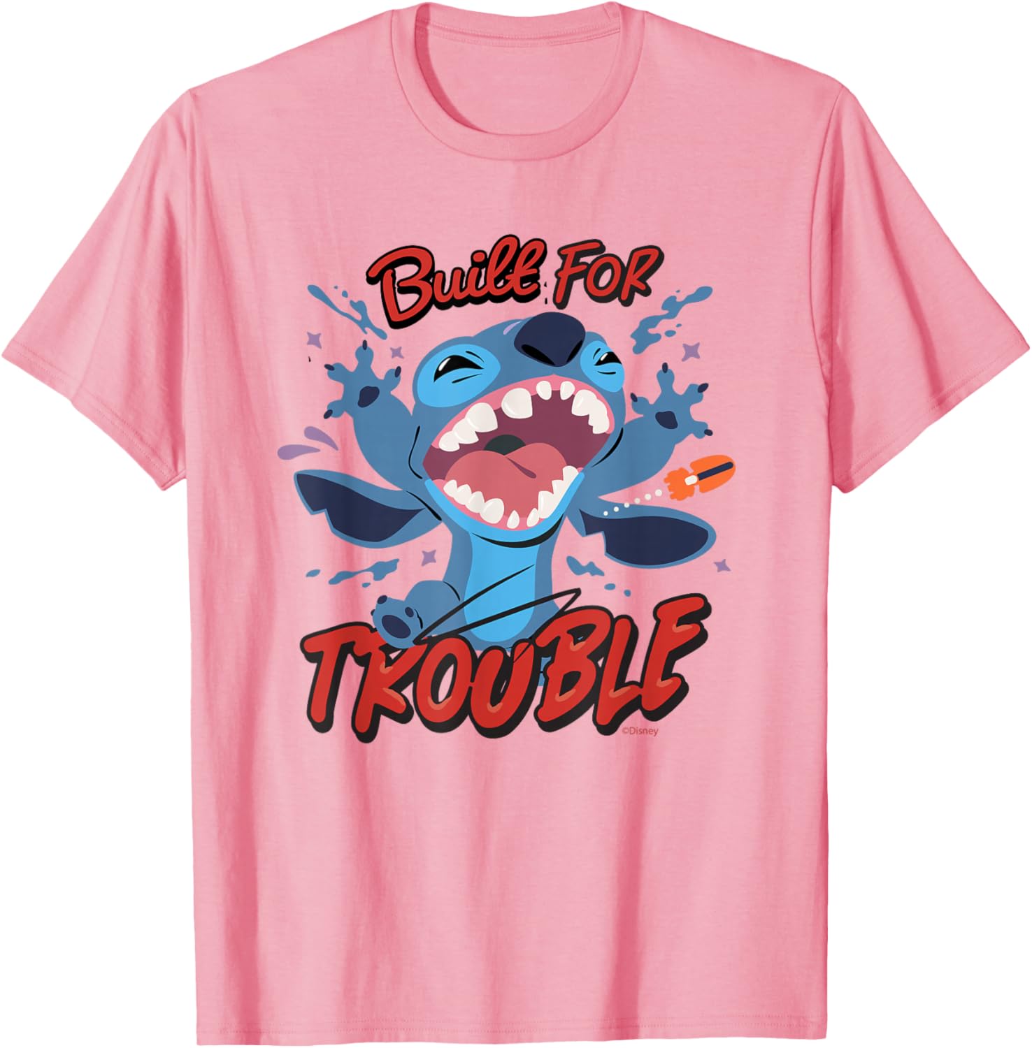 Disney Stitch Built for Trouble T-Shirt Fun Apparel for Fans of Lilo and Stitch - 4