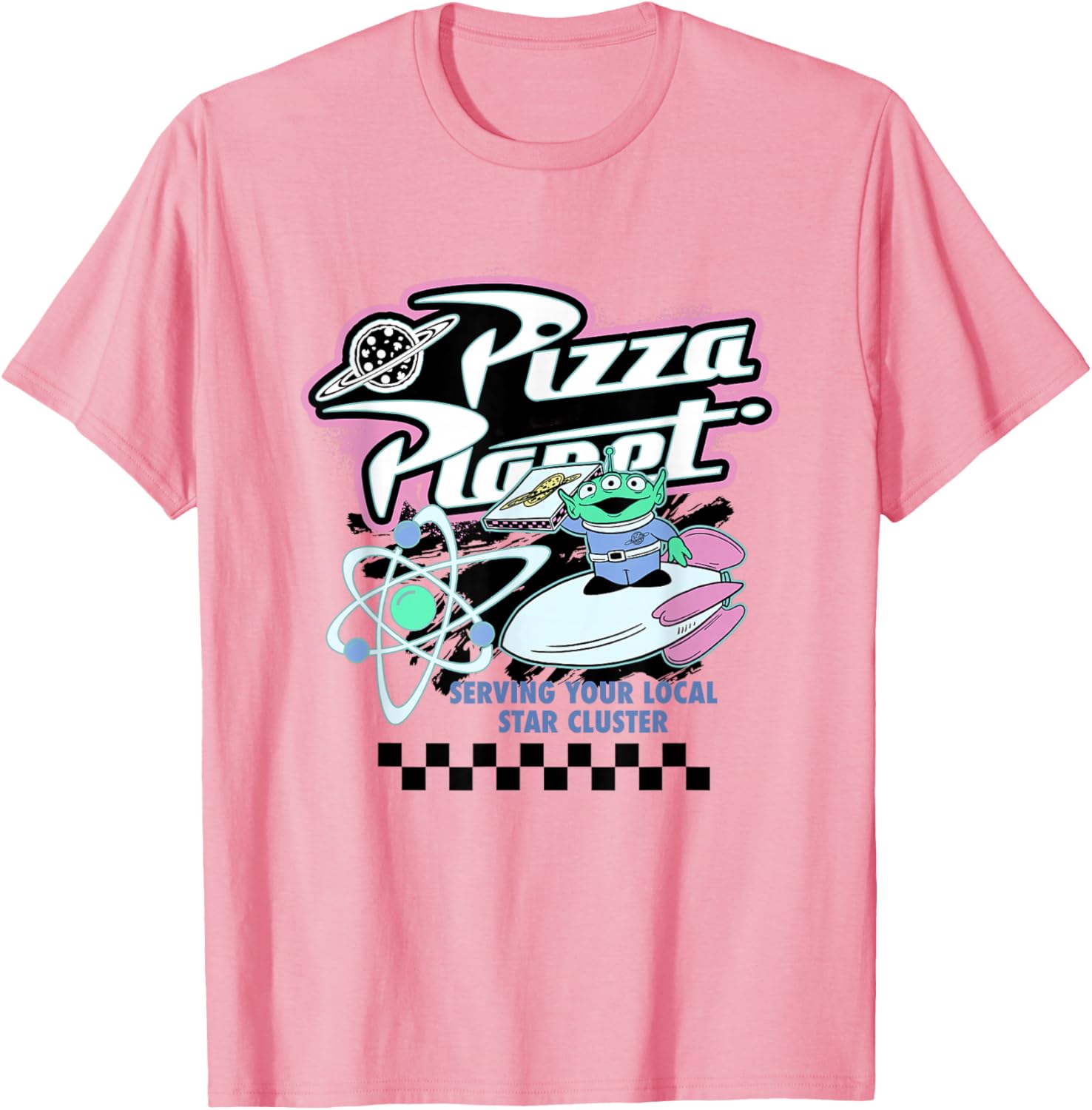 Disney Pixar Toy Story Pizza Planet Retro Neon Poster T-Shirt for Fans - 7