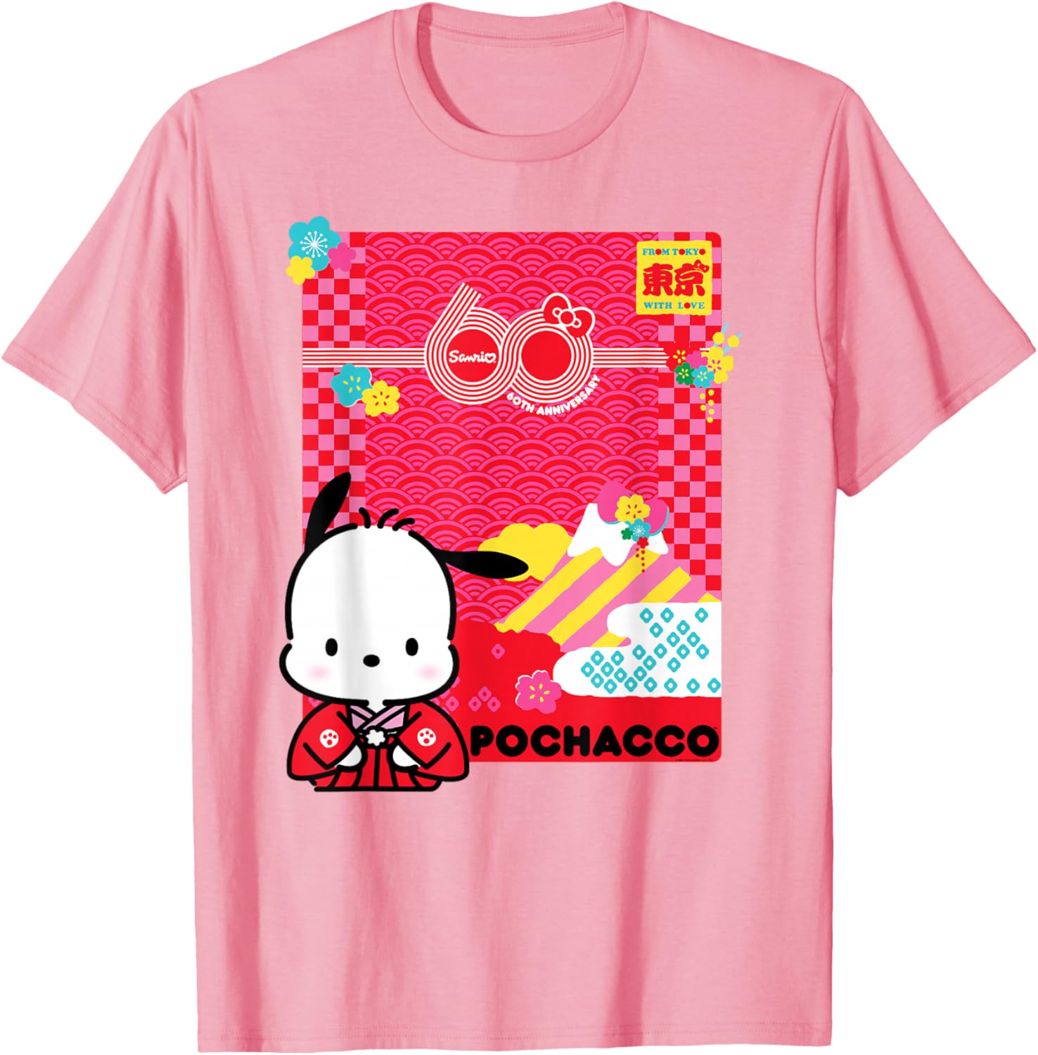 Pochacco Sanrio 60th Anniversary T-Shirt for Kids and Adults - 11