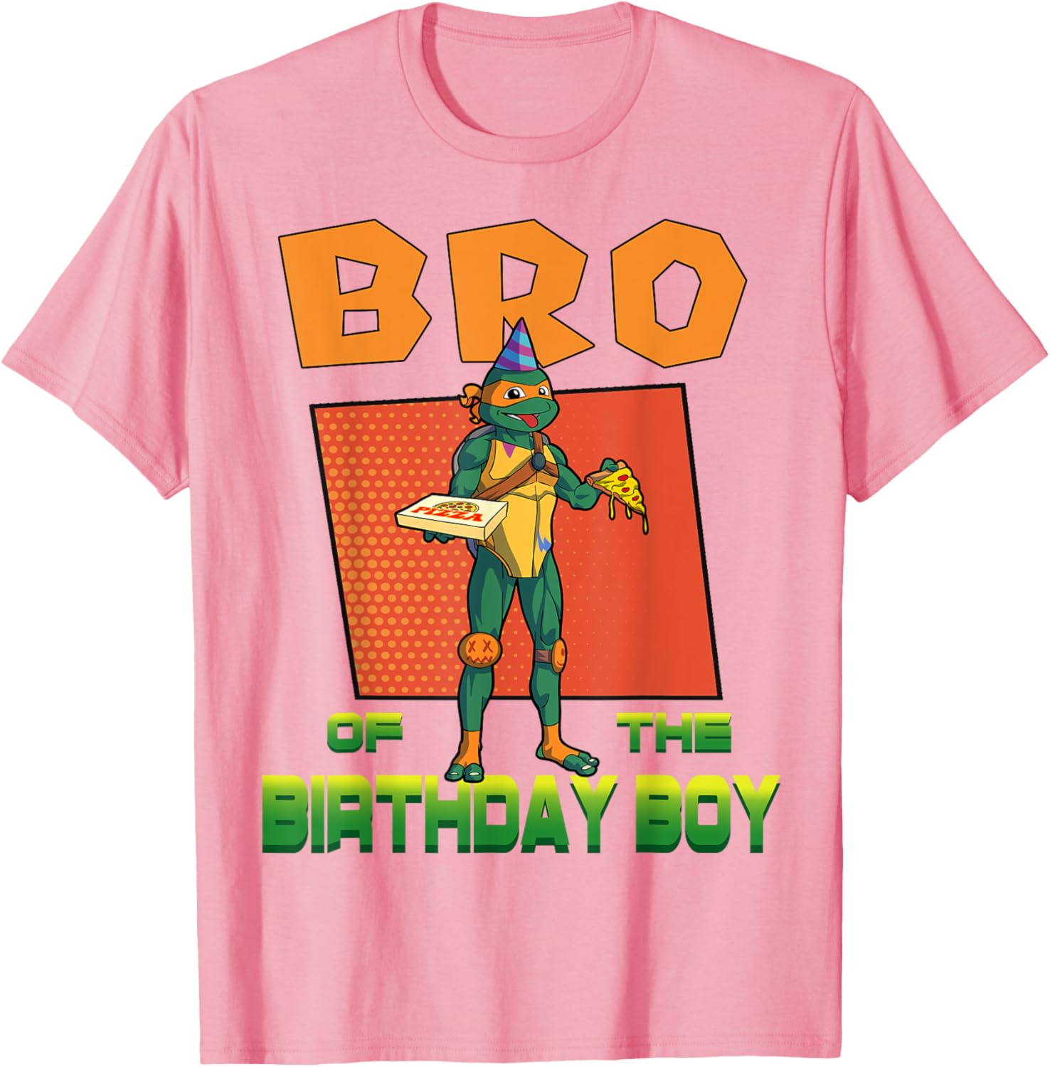 Mademark TMNT Mikey Birthday Boy Pizza Party T-Shirt for Kids - 13