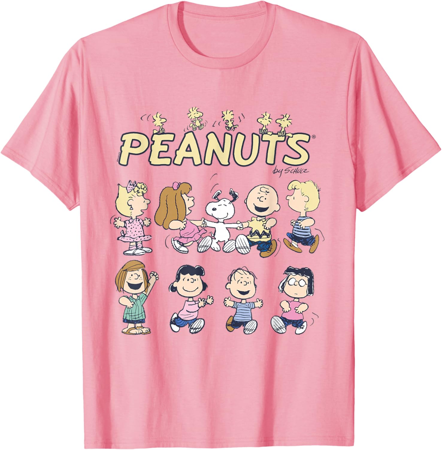 Peanuts Snoopy and Friends Dancing Short Sleeve T-Shirt for Fun Style - 3