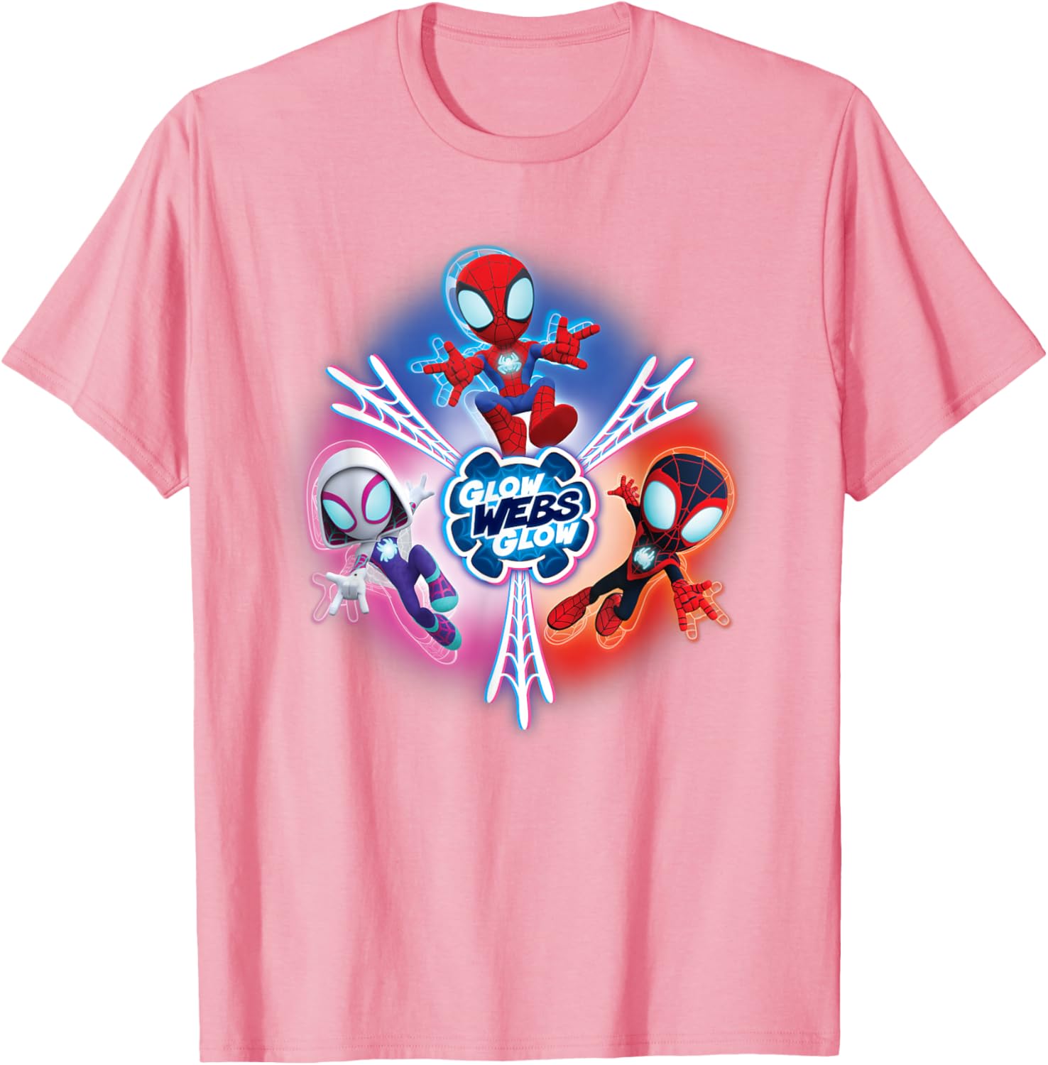Marvel Spidey and Friends Glow Webs T-Shirt for Kids and Fans - 2