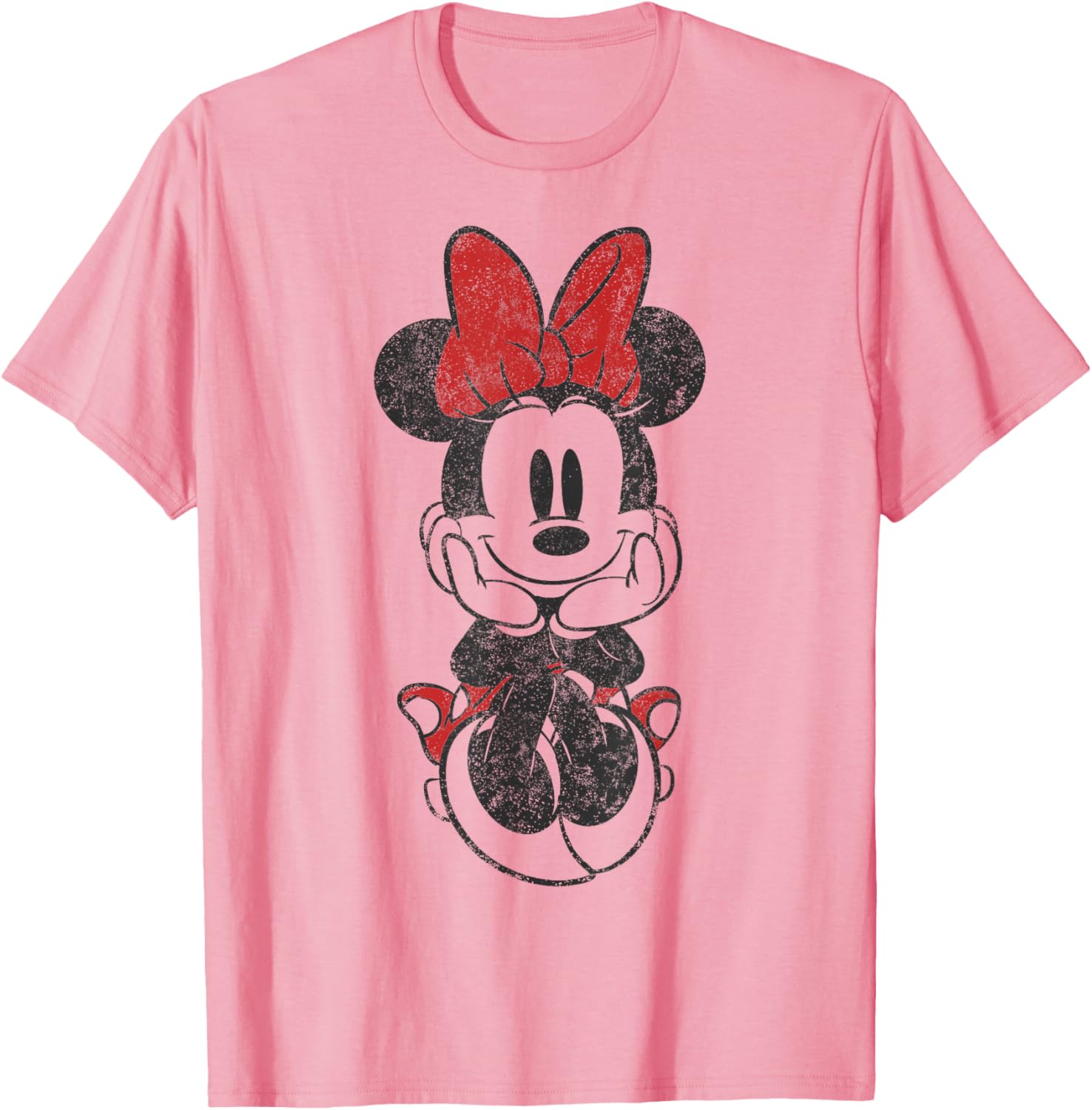 Vintage Minnie Mouse Sitting T-Shirt Featuring Disney Mickey And Friends - 8