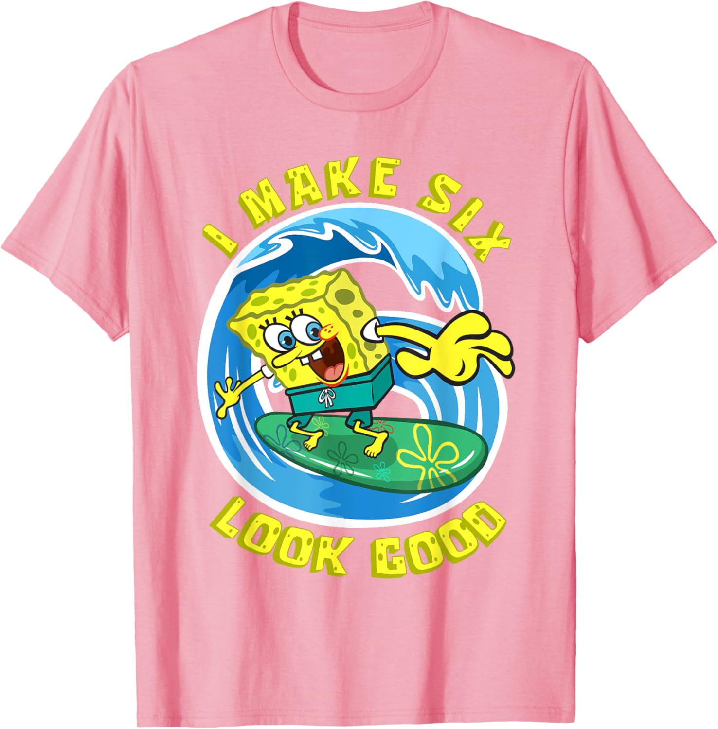 Mademark SpongeBob SquarePants 6th Birthday T-Shirt for Kids Fun Gift - 13