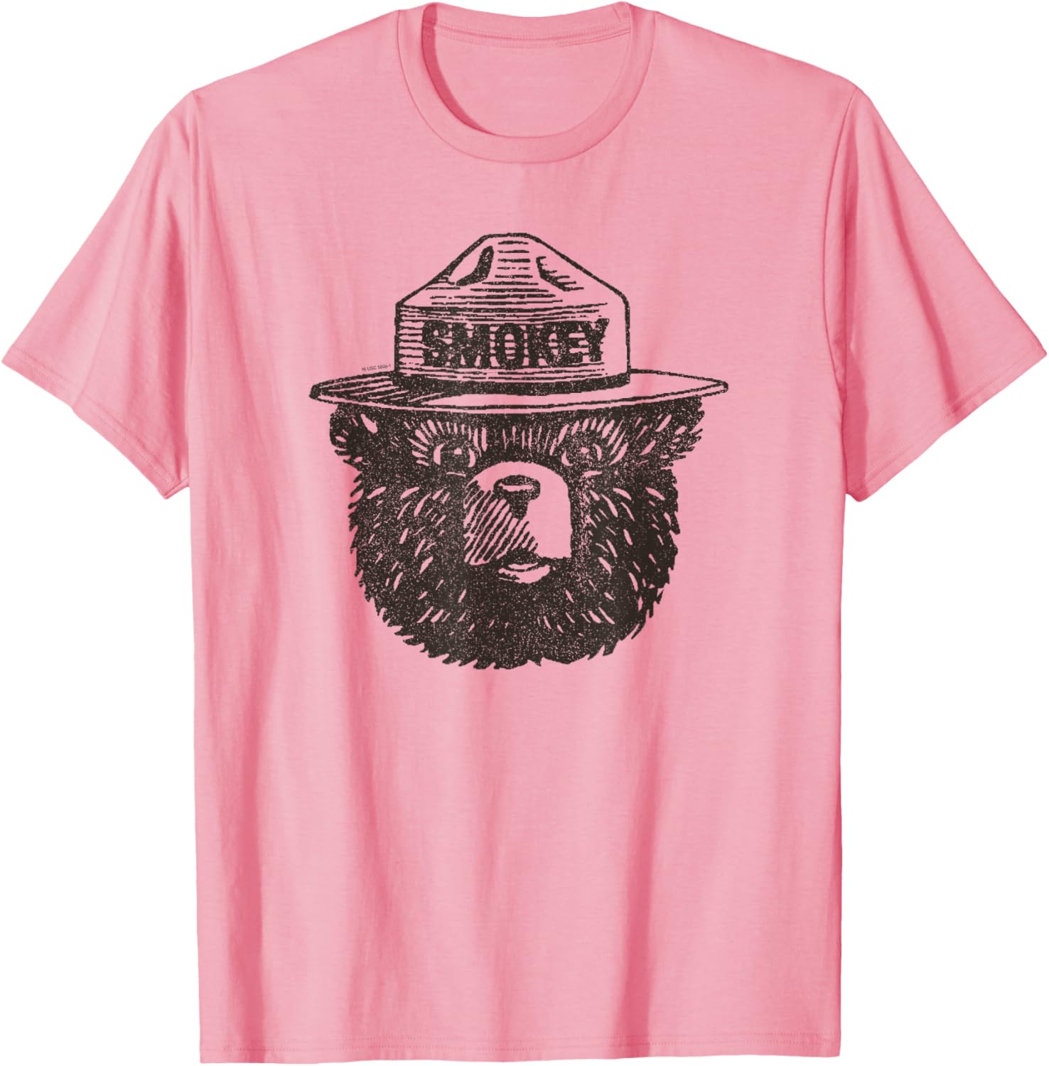 Smokey Bear Portrait T-Shirt for Nature Lovers and Wildlife Fans - 8