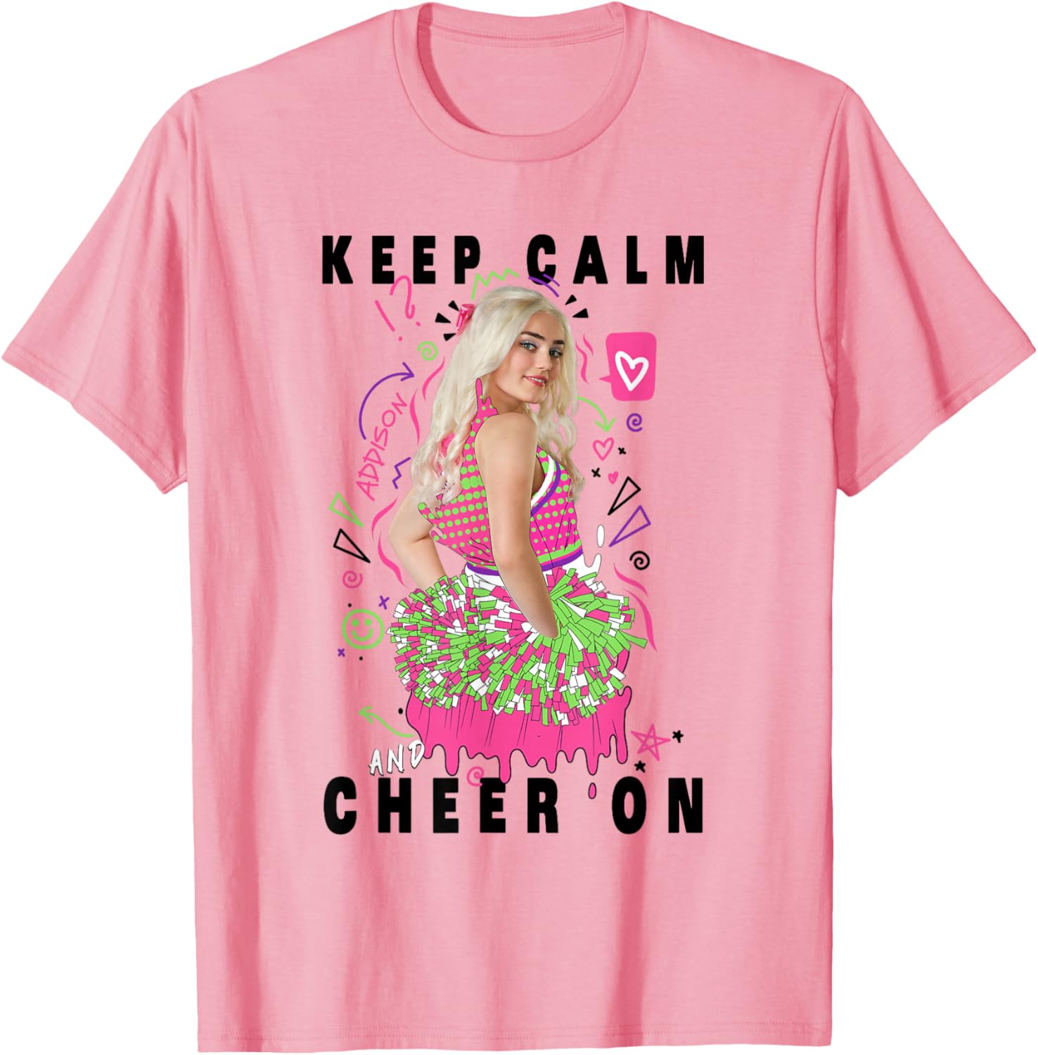 Disney Channel Zombies 2 Addison Keep Calm Cheer On T-Shirt for Fans - 2