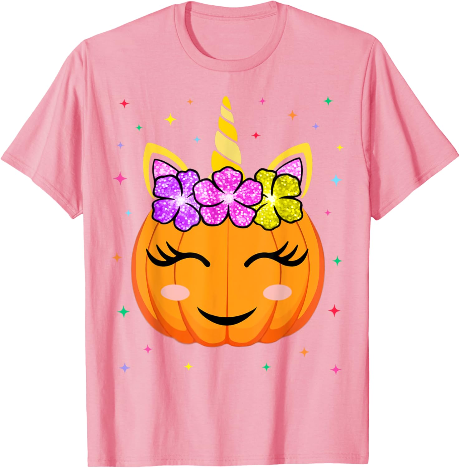 Cute Unicorn Pumpkin Halloween T-Shirt for Girls - Fun Kids Costume - 18