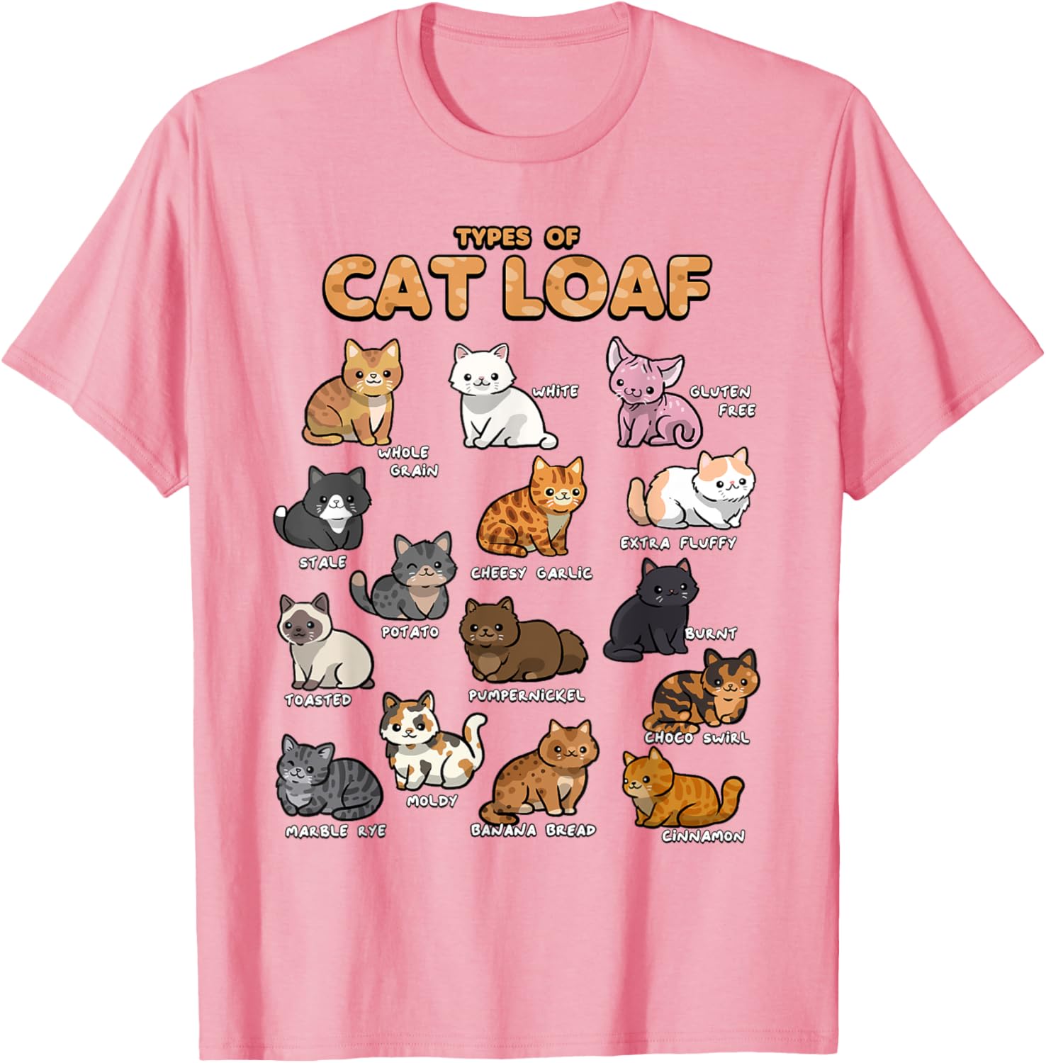 Cute Cat Loaf Kawaii Kitten T-Shirt for Cat Lovers Men Women Kids - 18