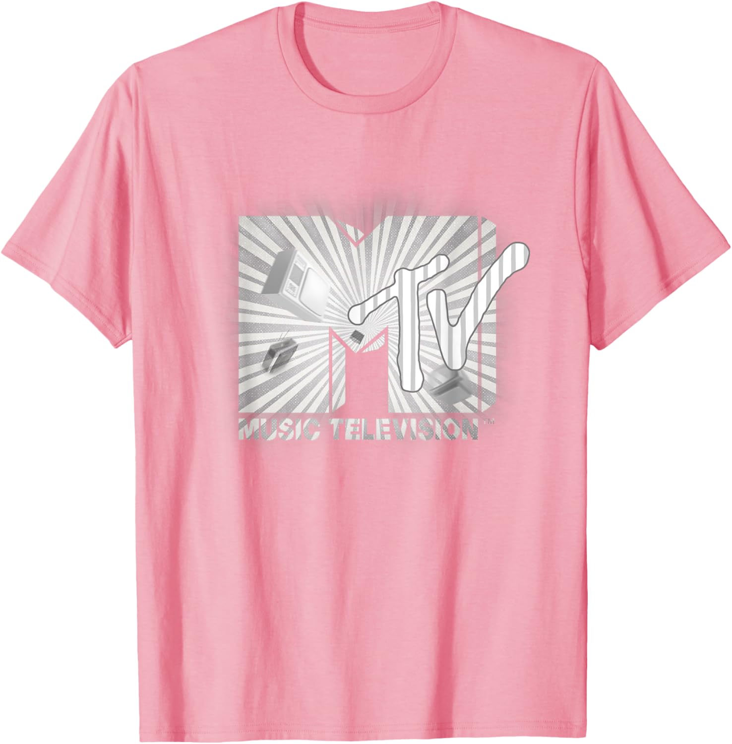 Mademark x MTV Vintage Logo T-Shirt with Retro TV and Ham Radio Design - 7