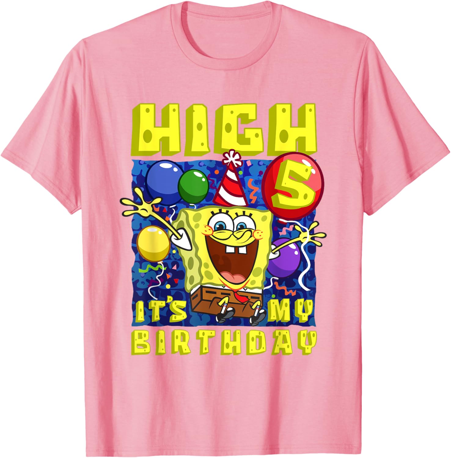 SpongeBob SquarePants Birthday T-Shirt for Boys and Girls Age 5 - 17