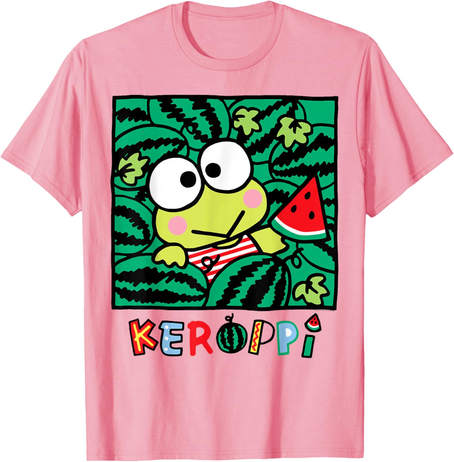 Keroppi Watermelon Summer Fun T-Shirt for Kids and Adults - 2