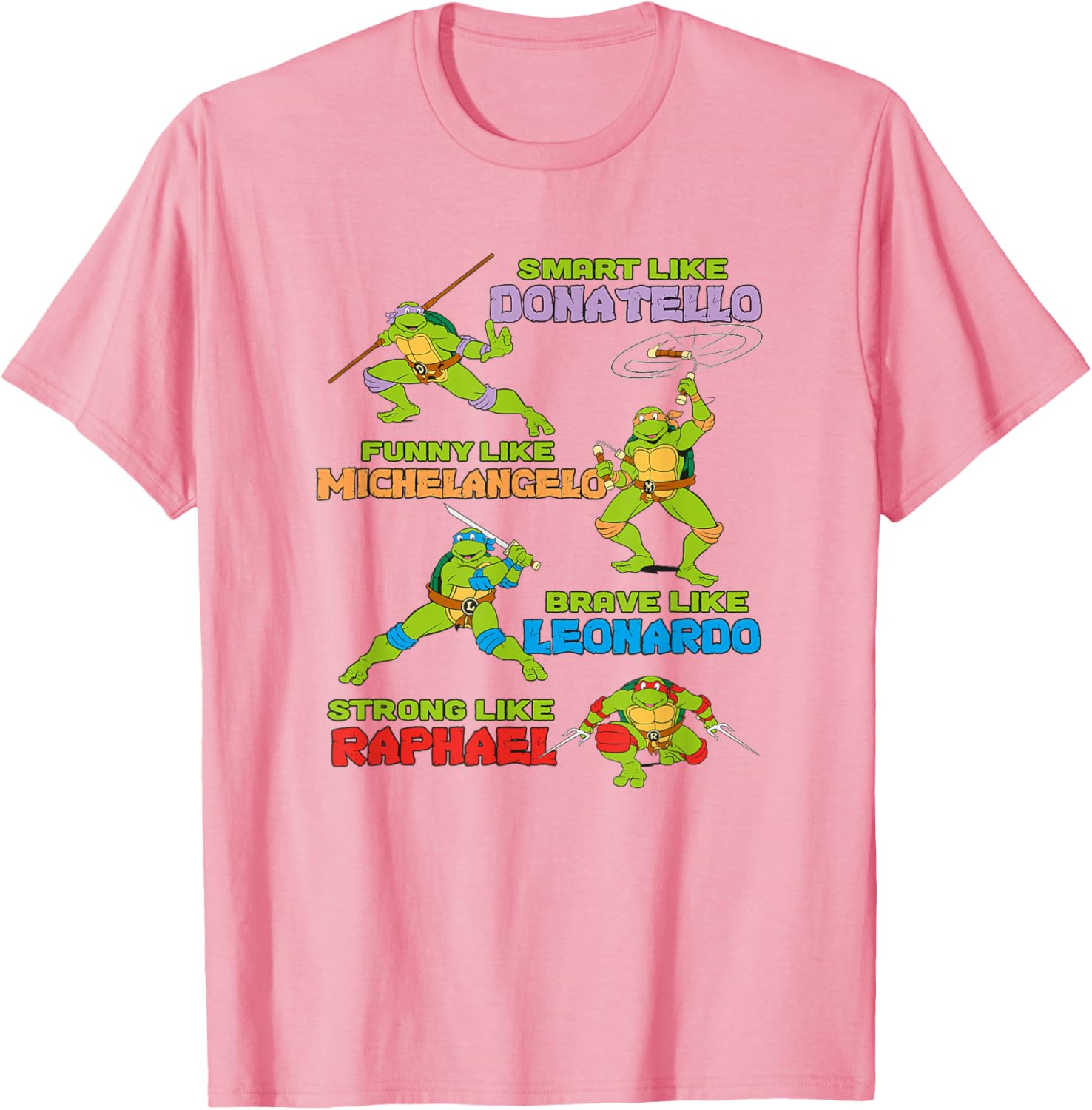 Mademark Teenage Mutant Ninja Turtles Smart Funny Brave Strong T-Shirt - 2