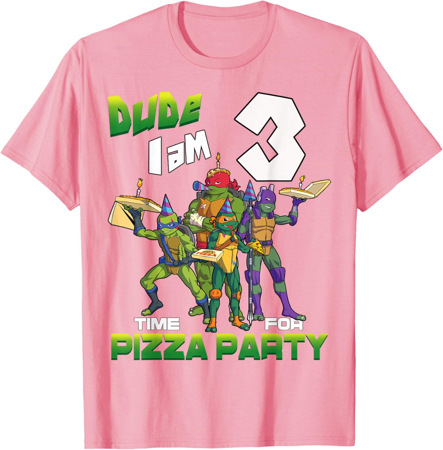 Mademark TMNT 3rd Birthday T-Shirt for Boys - Turtles Pizza Party Fun - 9
