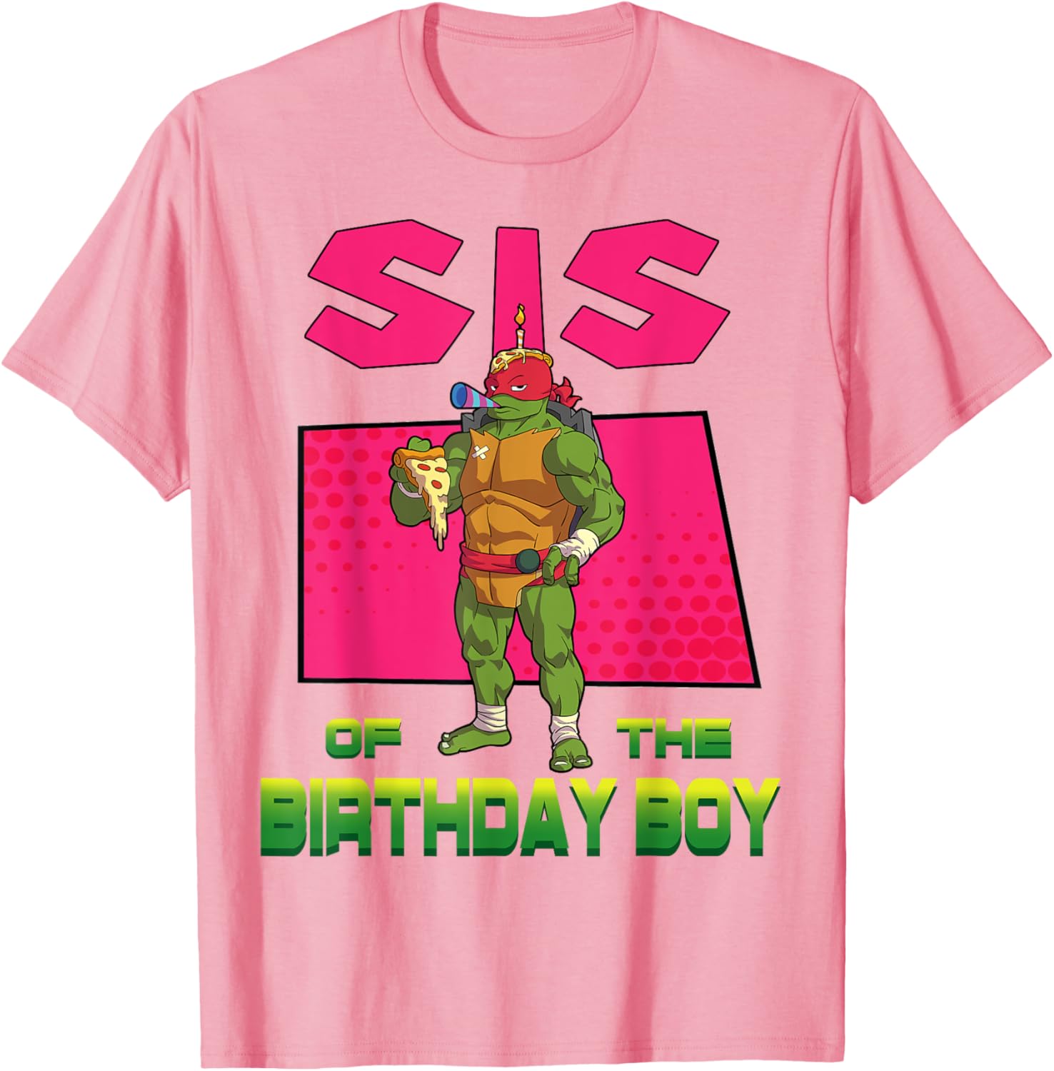 Mademark TMNT Raph Sister Pizza Party T-Shirt for Birthday Fun - 12