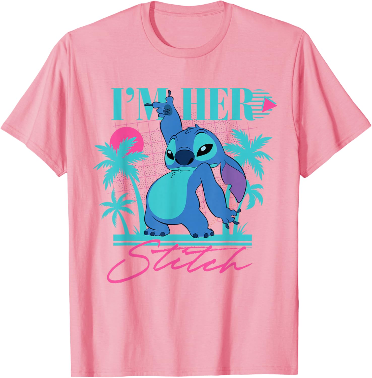 Disney Stitch Retro 90s Couples Matching I'm Her Stitch T-Shirt for Fun Love - 3