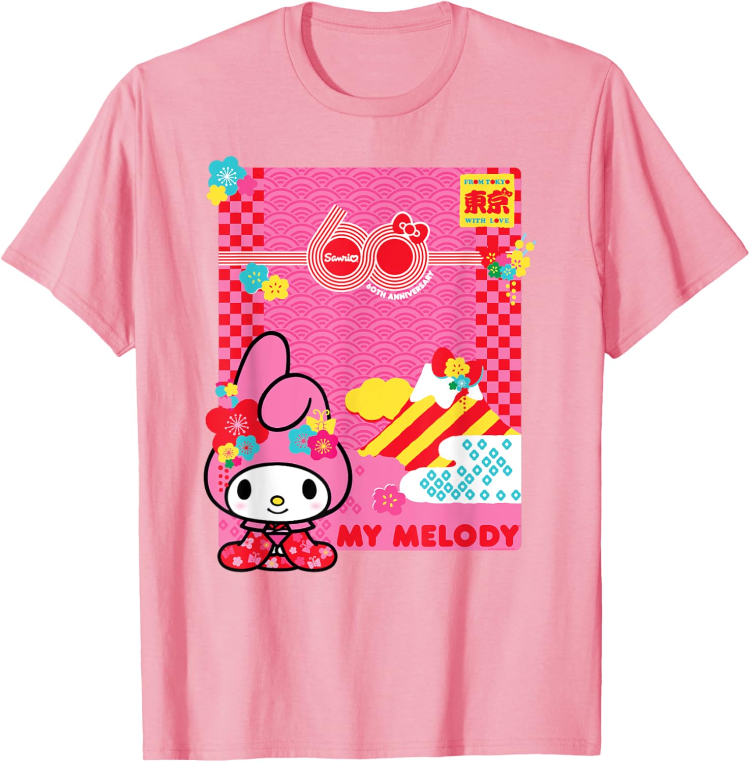 My Melody Sanrio 60th Anniversary T-Shirt for Fans and Collectors - 16