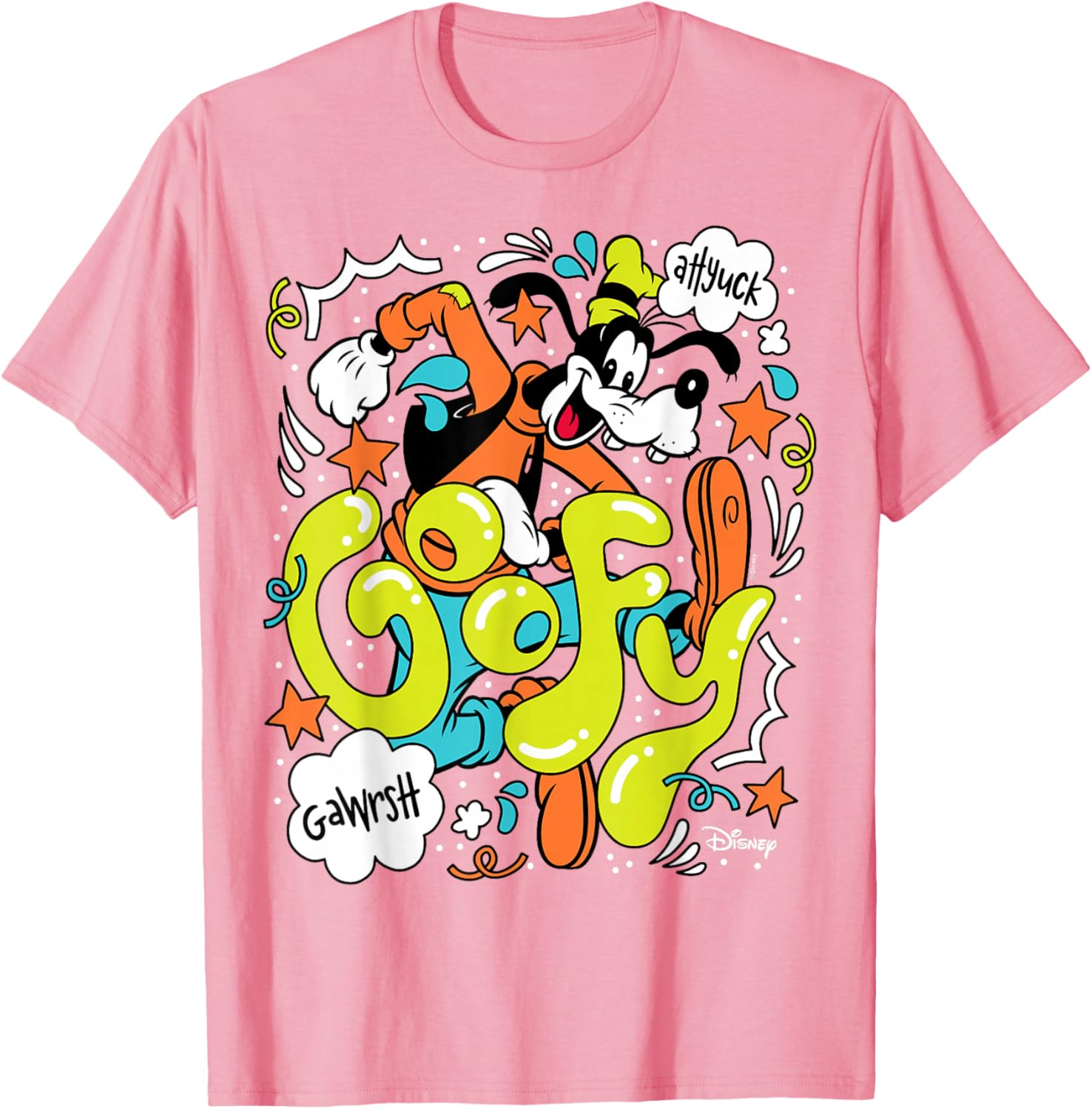 Disney Goofy Doodles T-Shirt Fun and Colorful Graphic Tee for Fans - 9