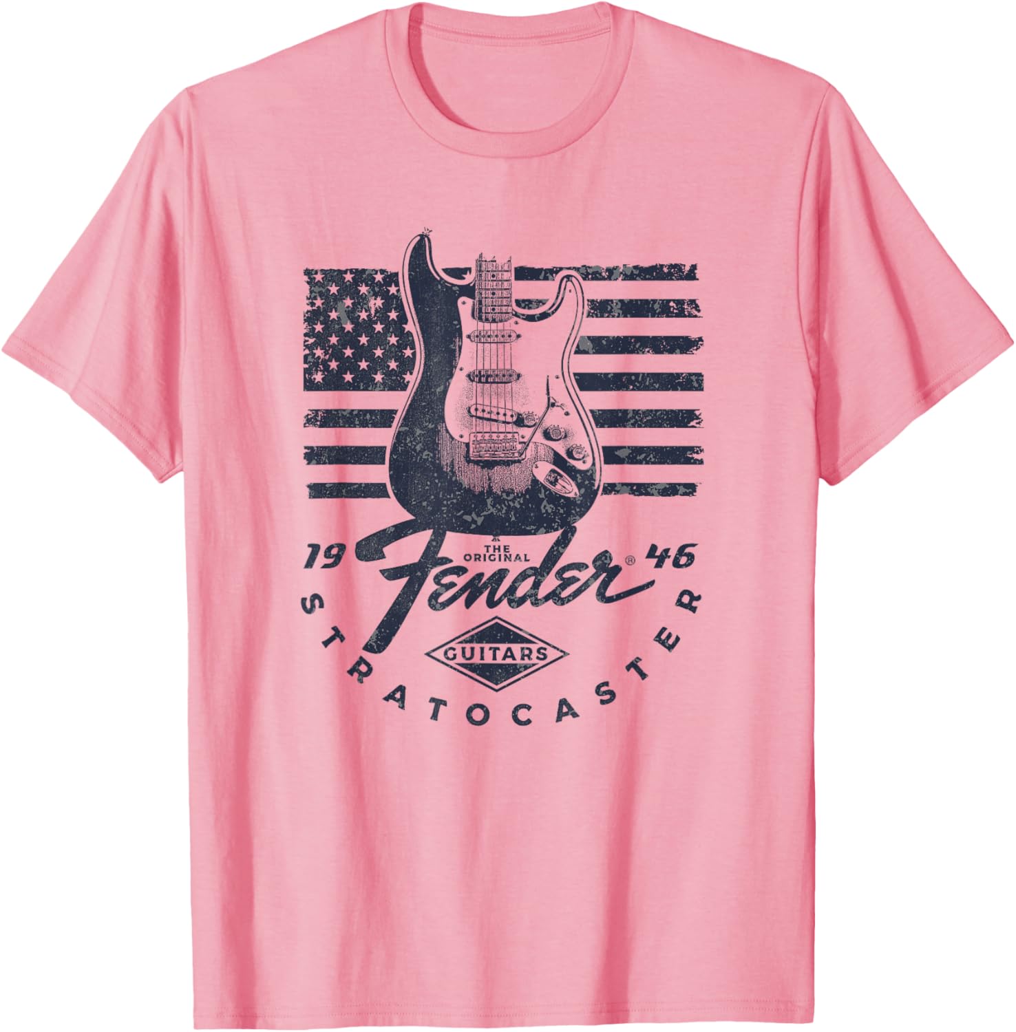 Fender 1946 Stratocaster American Flag T-Shirt for Music Lovers - 7