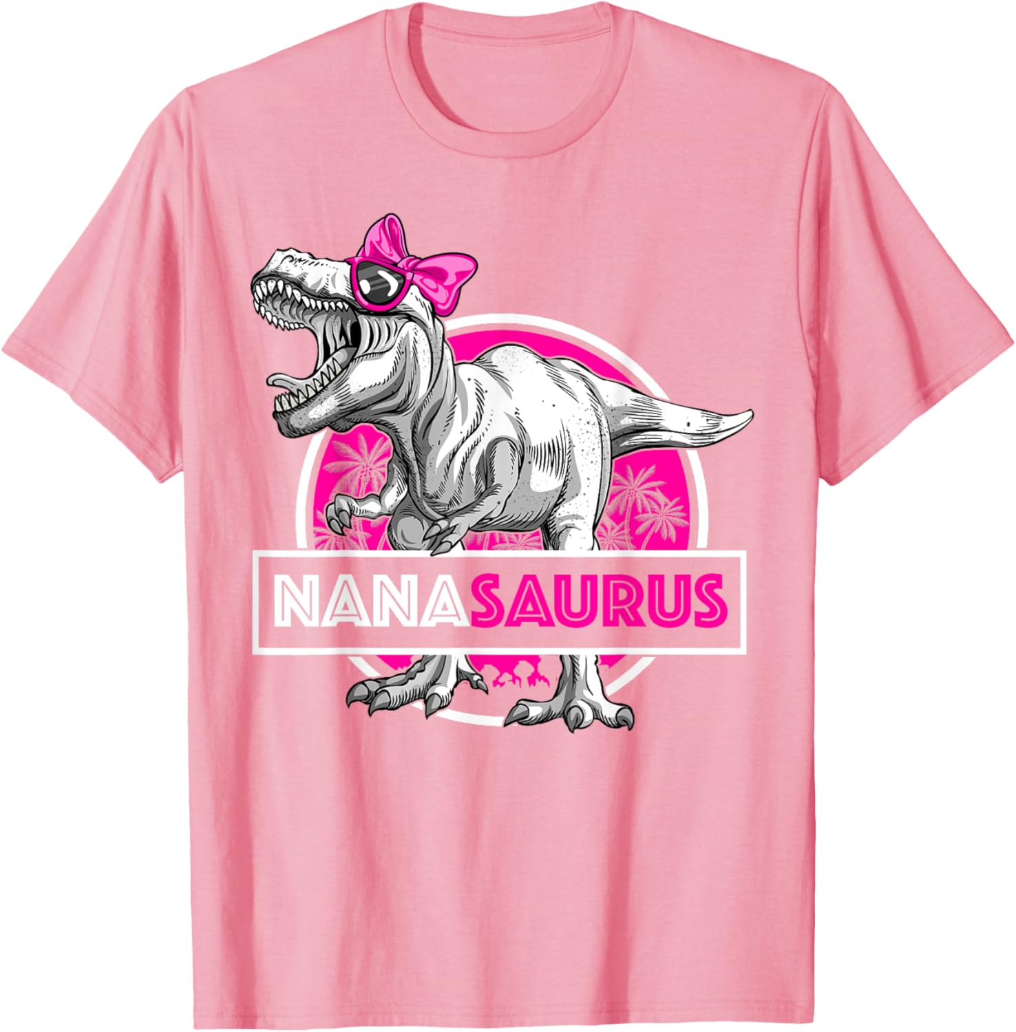 Funny Nanasaurus T-Rex Matching Dinosaur T-Shirt for Grandma and Kids - 9