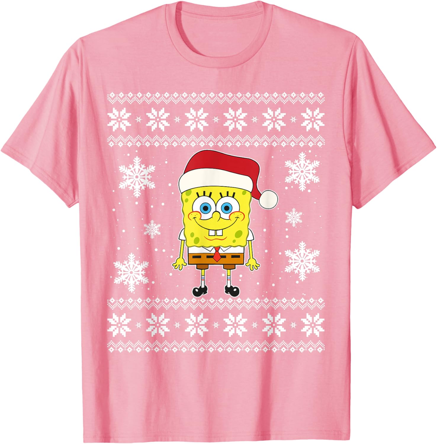 Mademark SpongeBob SquarePants Holiday Christmas Graphic T-Shirt for Fun - 15
