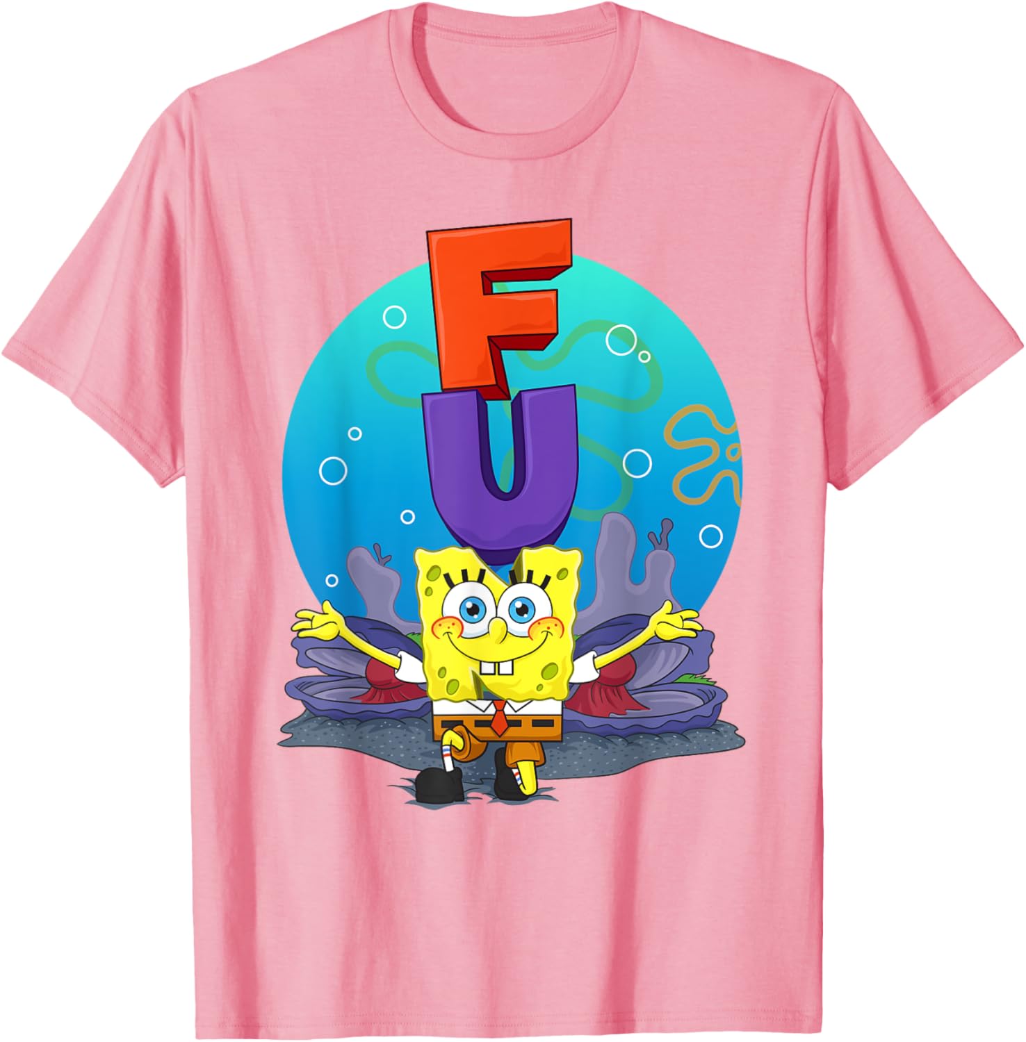 Mademark SpongeBob The F.U.N Song T-Shirt Fun Apparel for Fans - 16