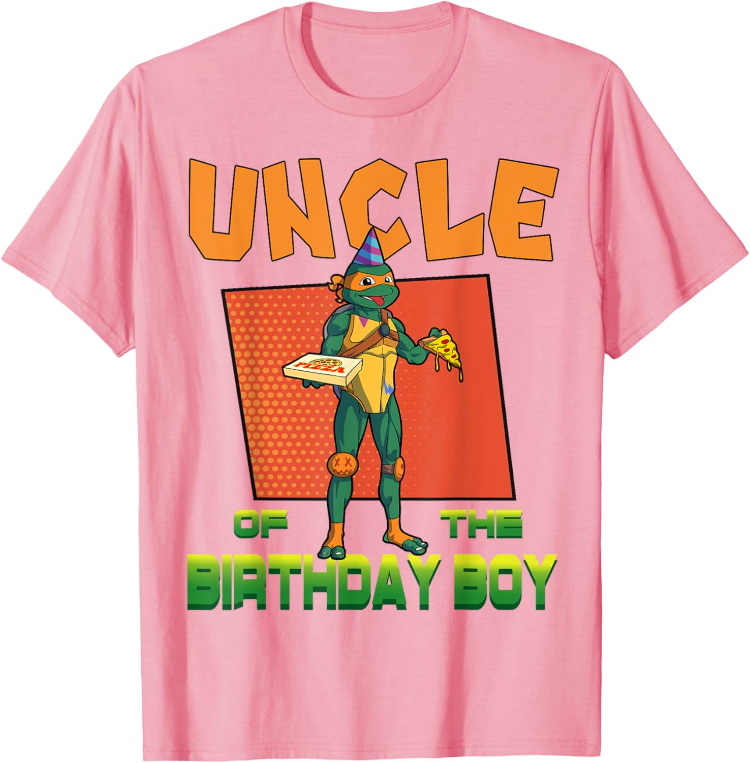 Mikey Uncle of the Birthday Boy Pizza Party T-Shirt - TMNT Fun Apparel - 13