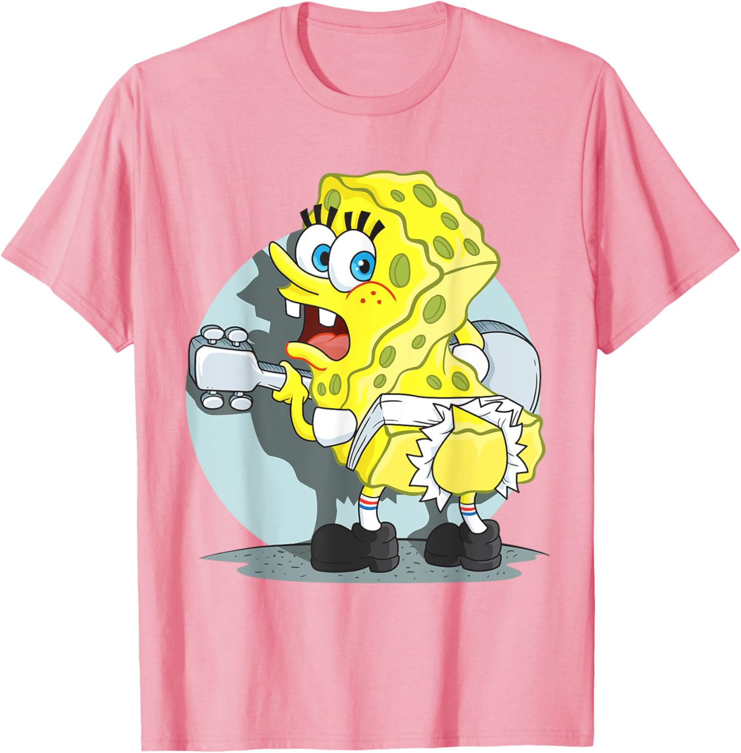 Mademark SpongeBob Ripped Pants T-Shirt Fun Clothing for Fans - 1