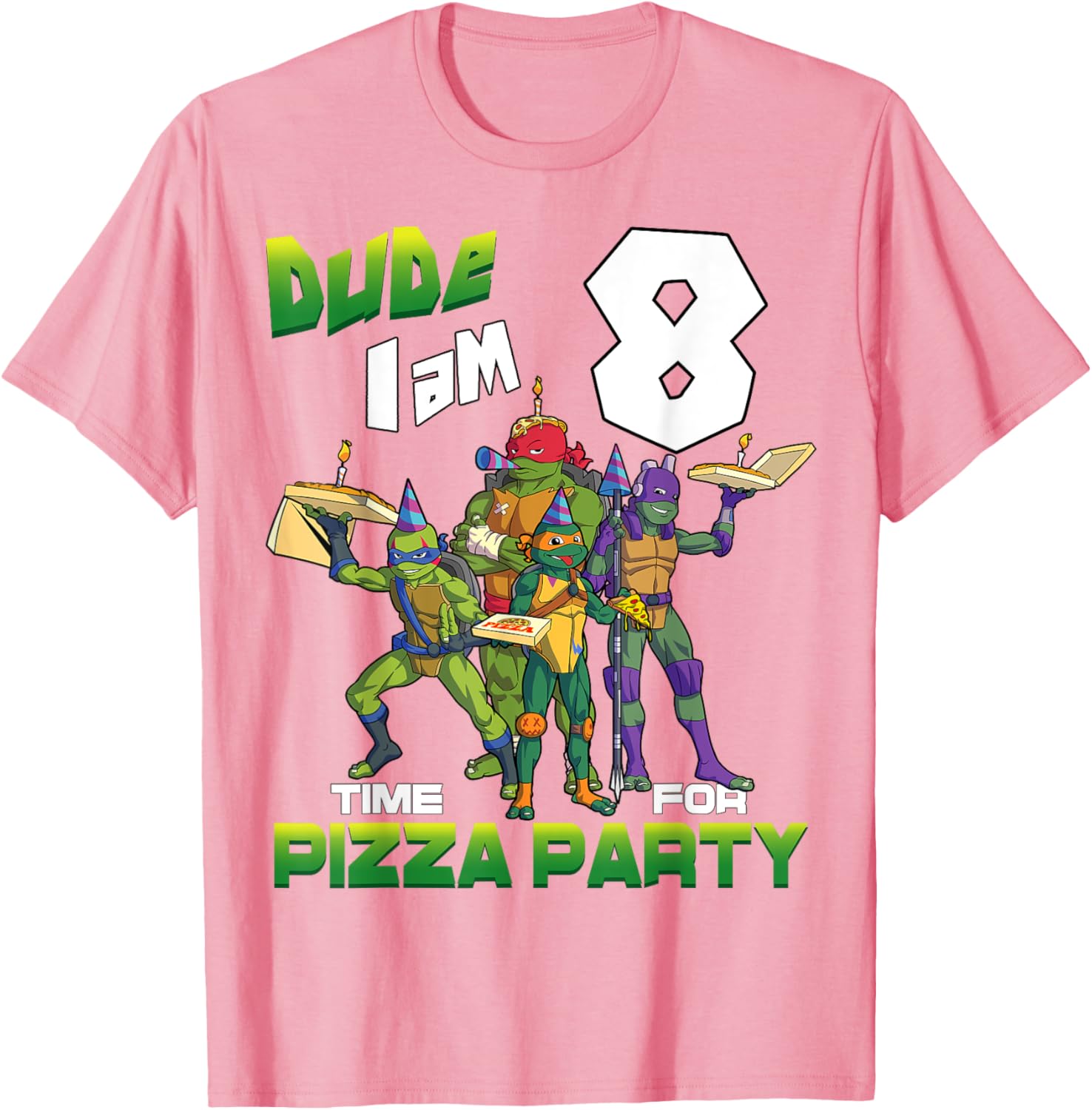 Mademark Teenage Mutant Ninja Turtles Pizza Party T-Shirt for Kids - 13