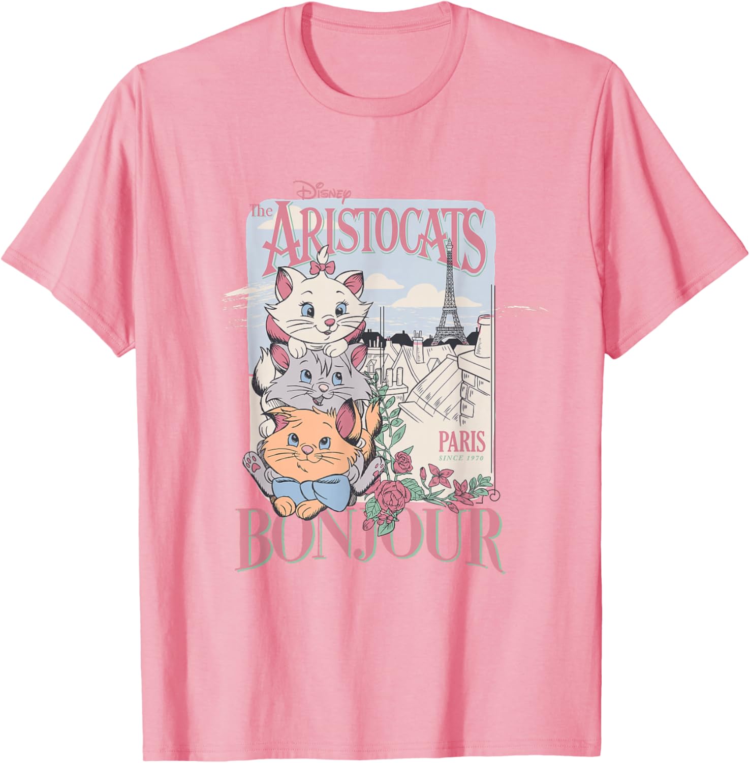 Disney Aristocats Bonjour Paris Vintage T-Shirt for Cat Lovers - 5