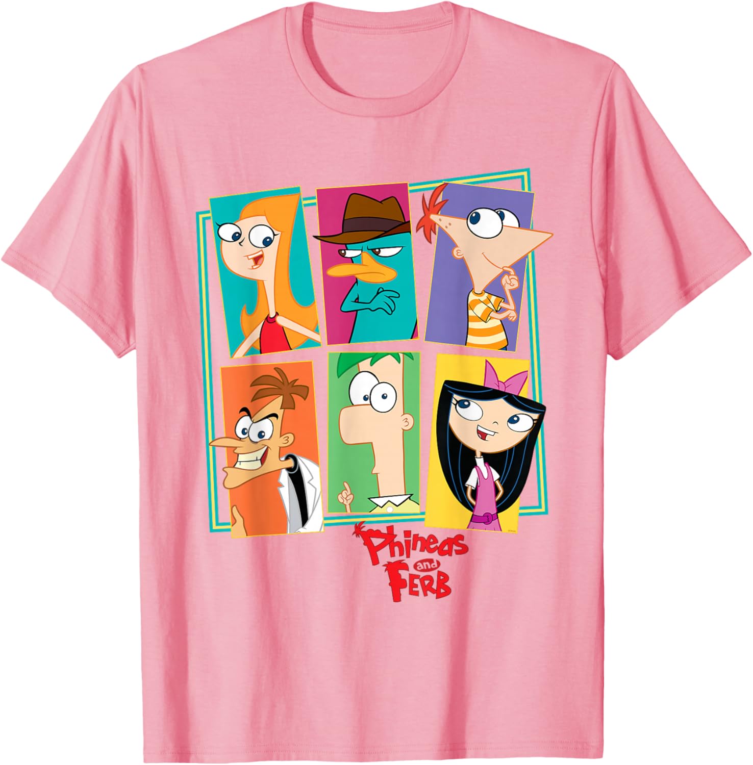 Phineas and Ferb Character Collage T-Shirt for Fun Disney Fans - 18