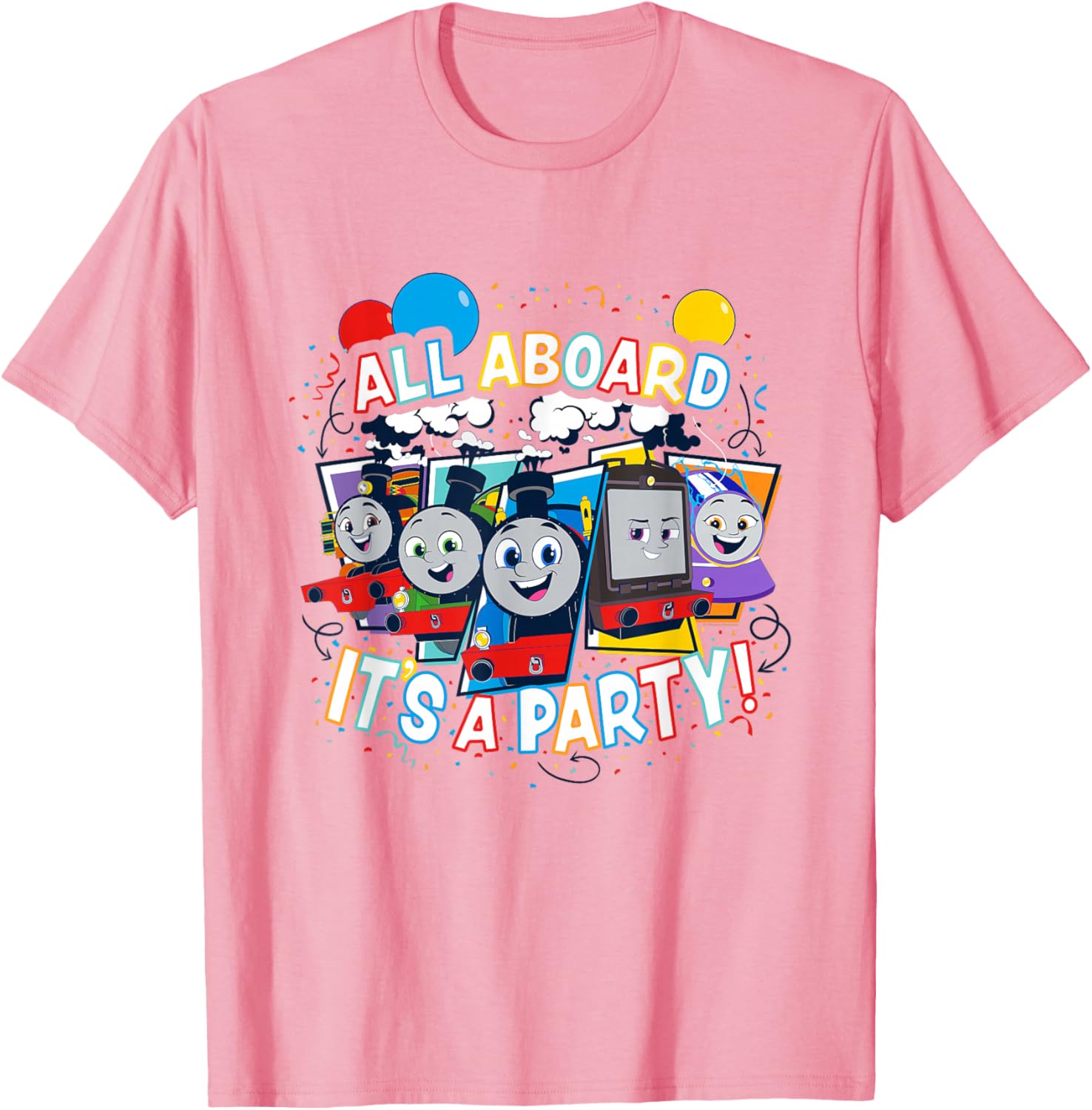 Thomas & Friends All Aboard It's a Party T-Shirt for Kids Fun Fashion - 1
