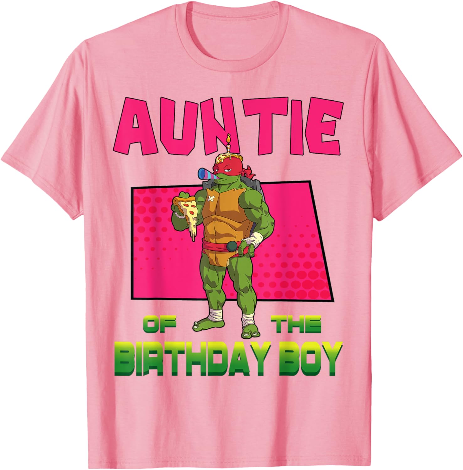 Mademark TMNT Raphael Pizza Party T-Shirt for Birthday Celebration - 18