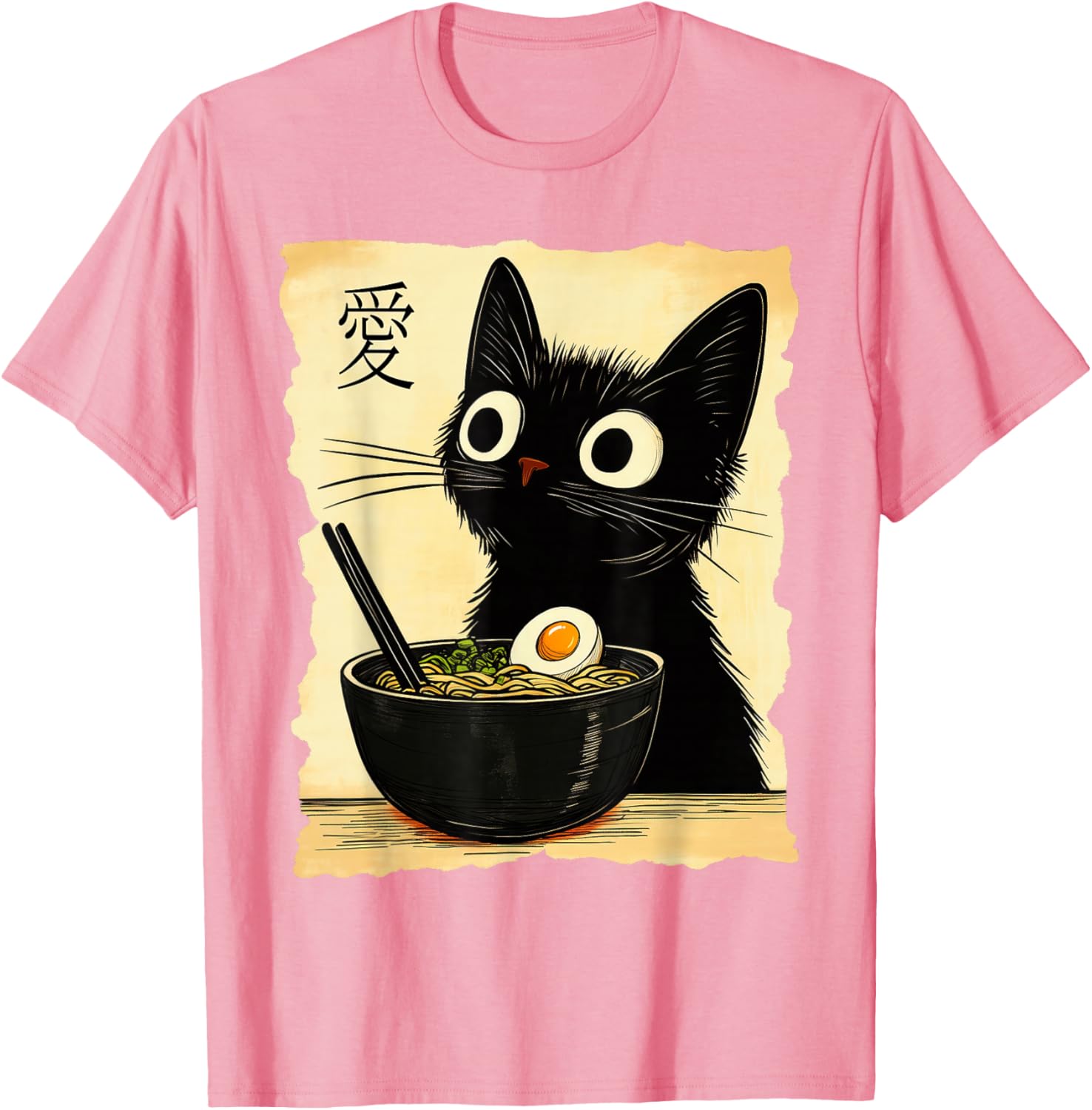 Funny Cat Ramen Graphic Tee Cute Japanese Kawaii Anime Cat T-Shirt - 16