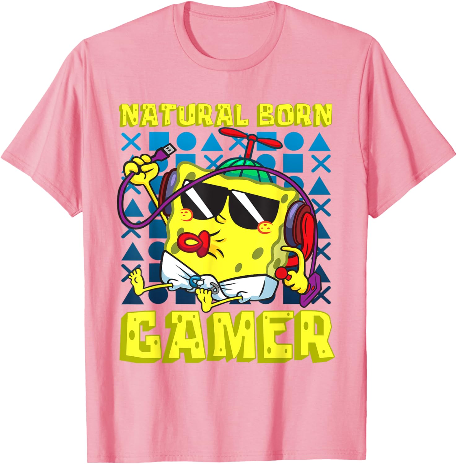 Mademark SpongeBob Gaming T-Shirt for Natural Born Gamers Fun Apparel - 9