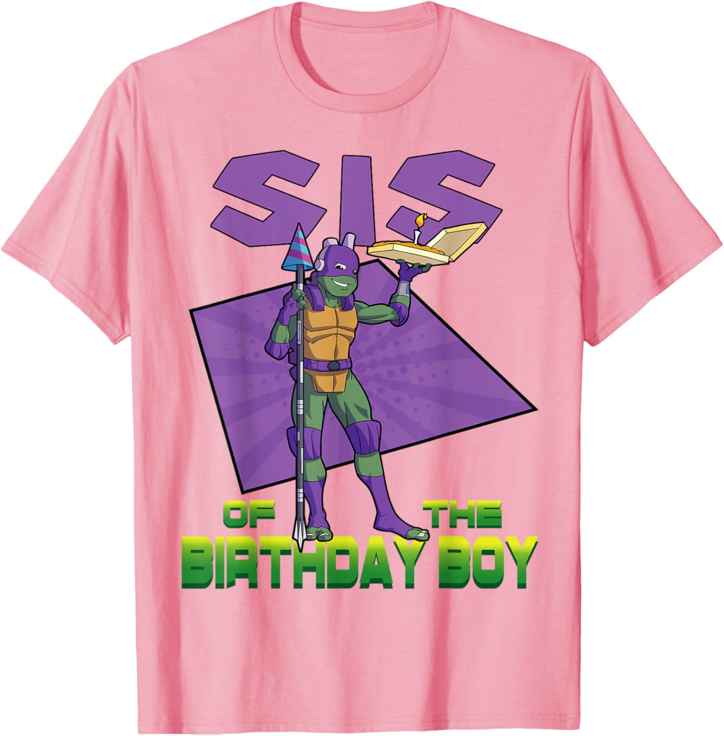 Mademark Teenage Mutant Ninja Turtles Donnie Birthday Pizza Party T-Shirt - 10