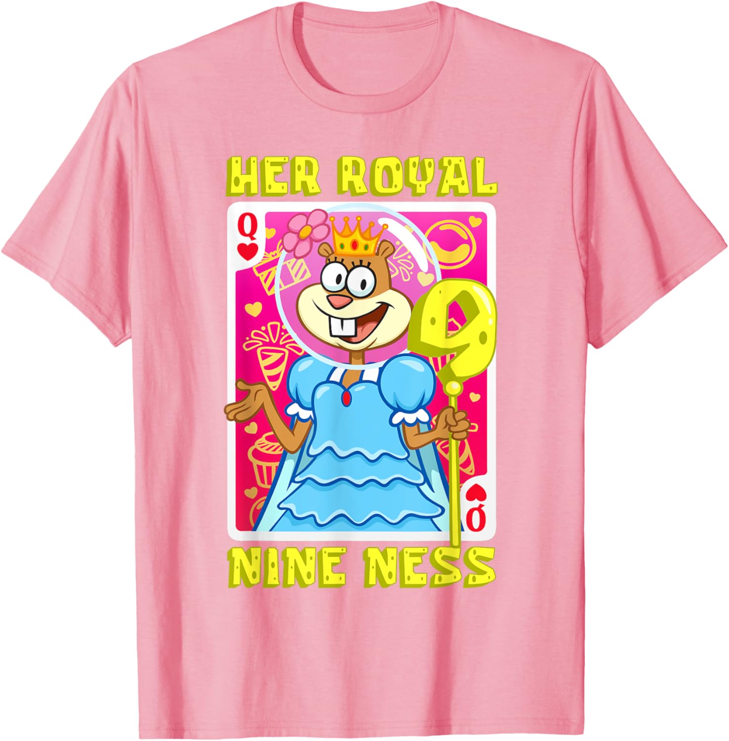 SpongeBob Her Royal Nine-ness Girl 9th Birthday T-Shirt for Kids - 11