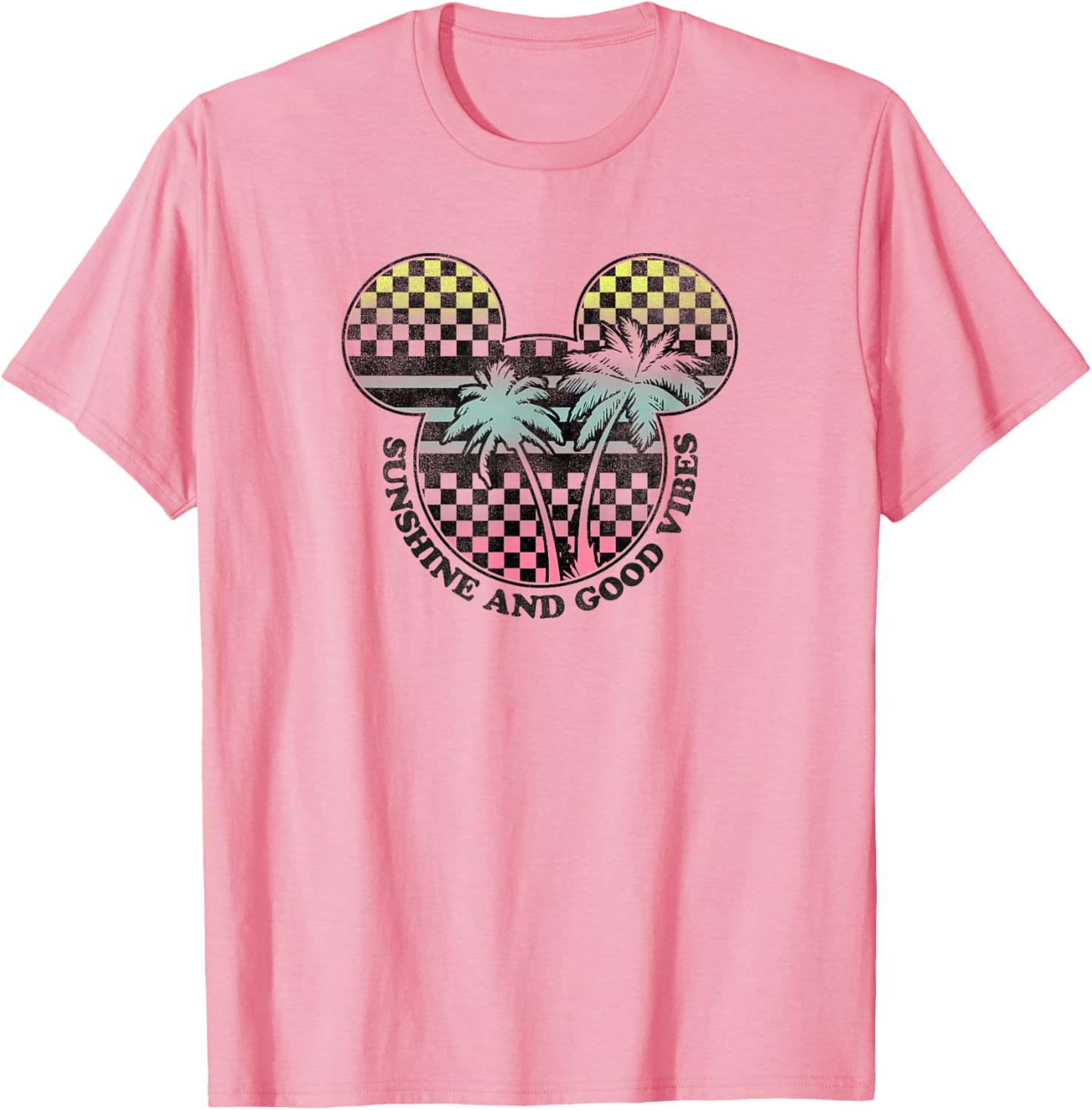 Disney Mickey And Friends Sunshine Good Vibes Big Logo T-Shirt for All Ages - 5